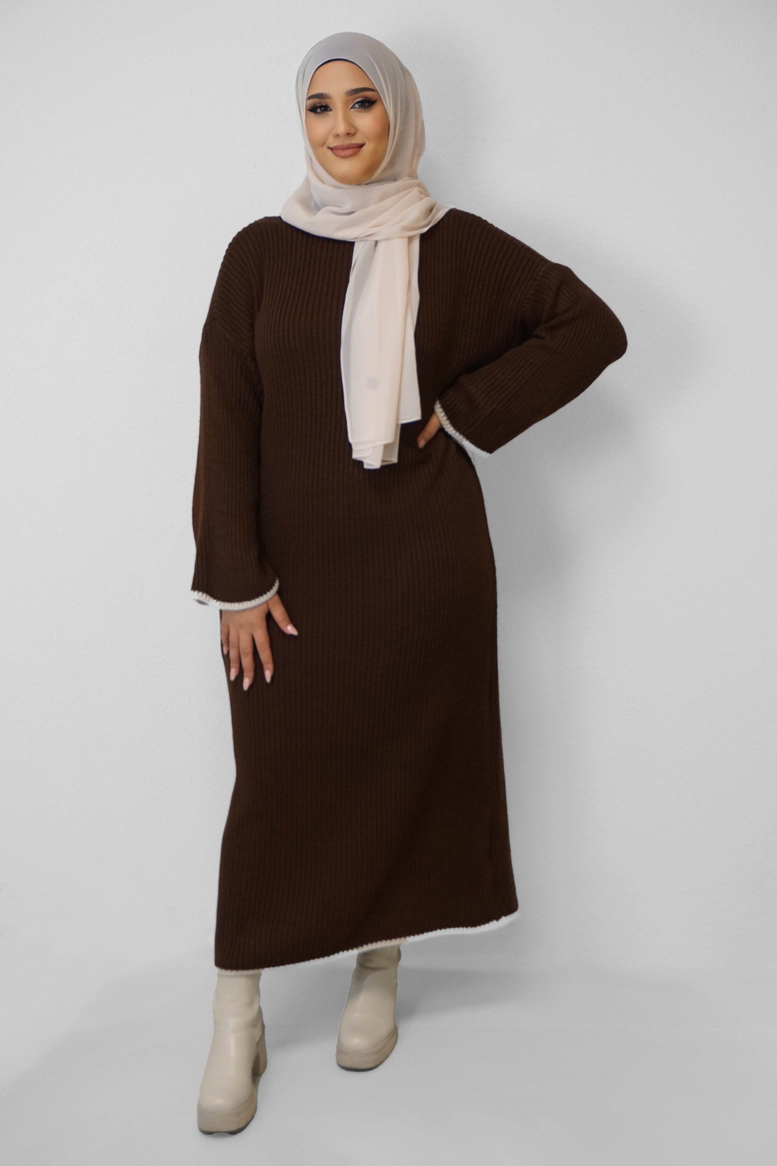 Maxi Strick-Kleid Elif Braun