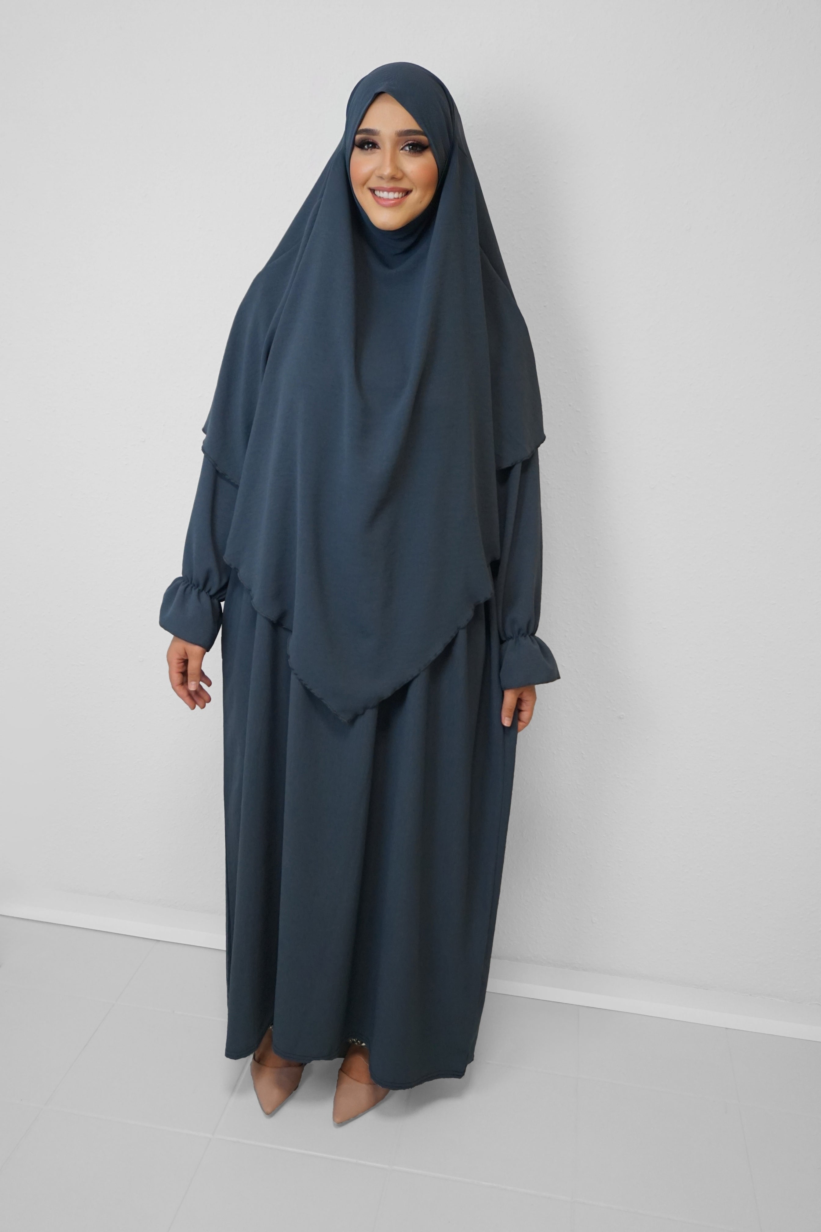 Jazz Khimar-Abaya Dunkelgrau