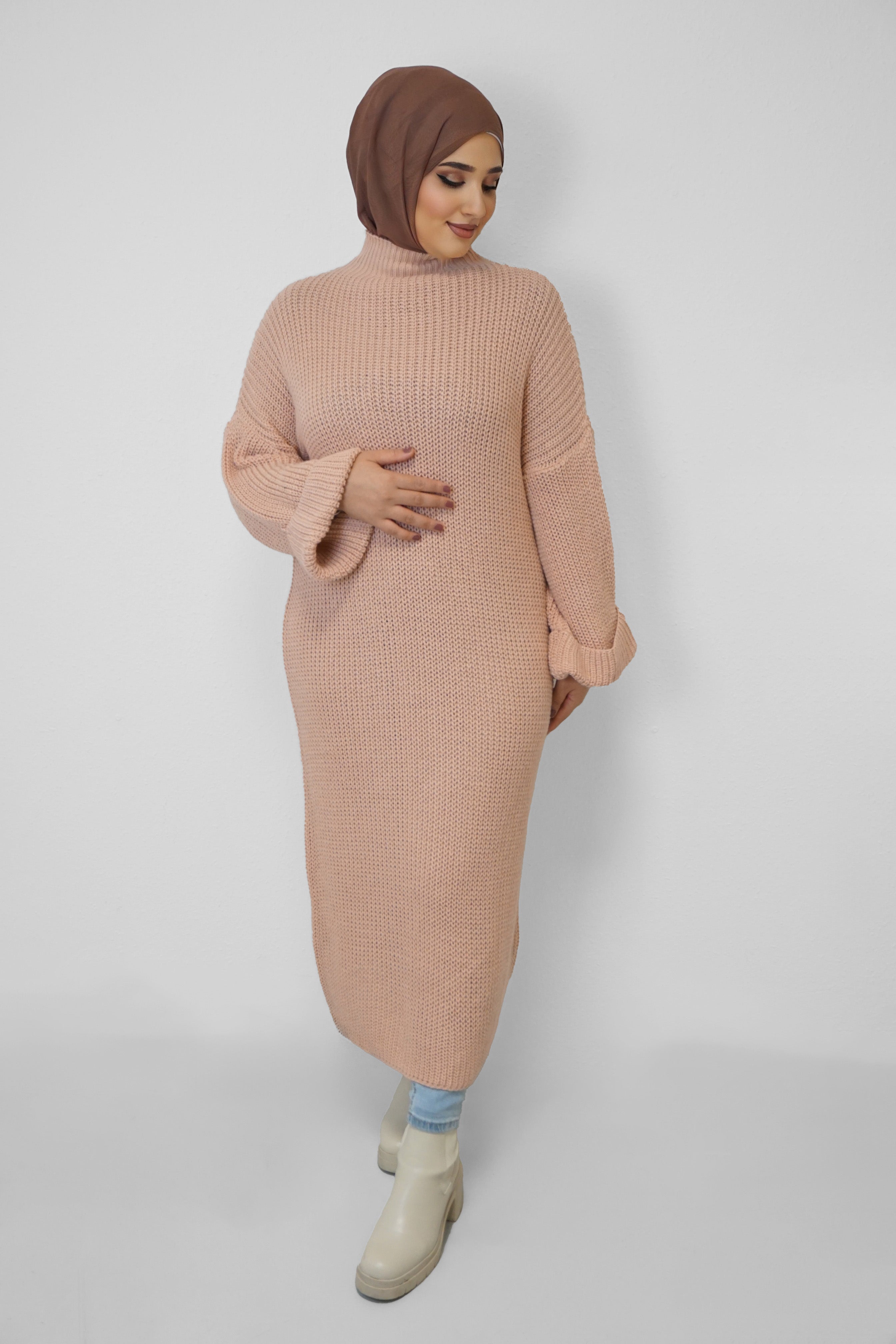 Maxi Strick-Kleid Layla Blush