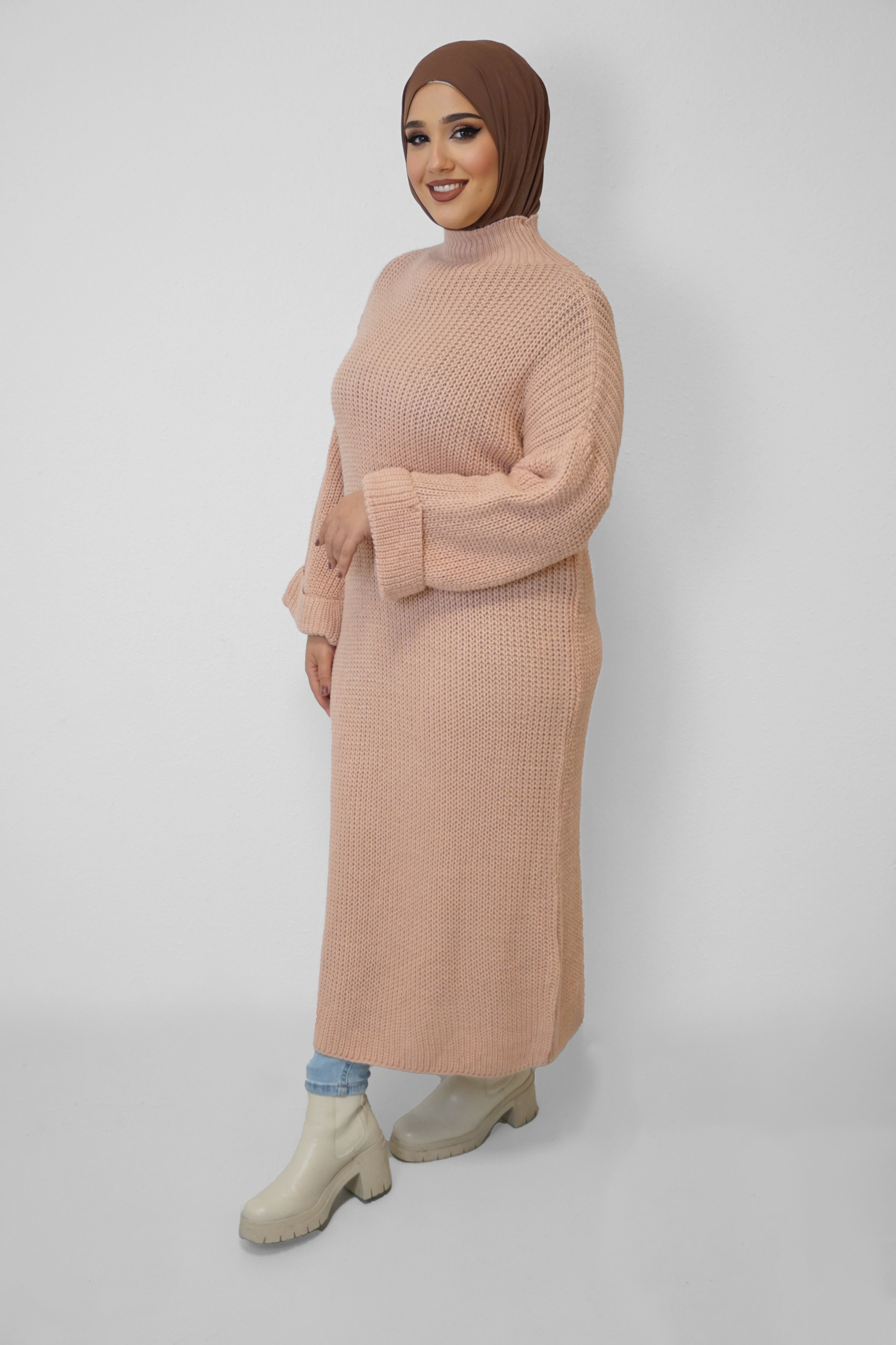 Maxi Strick-Kleid Layla Blush