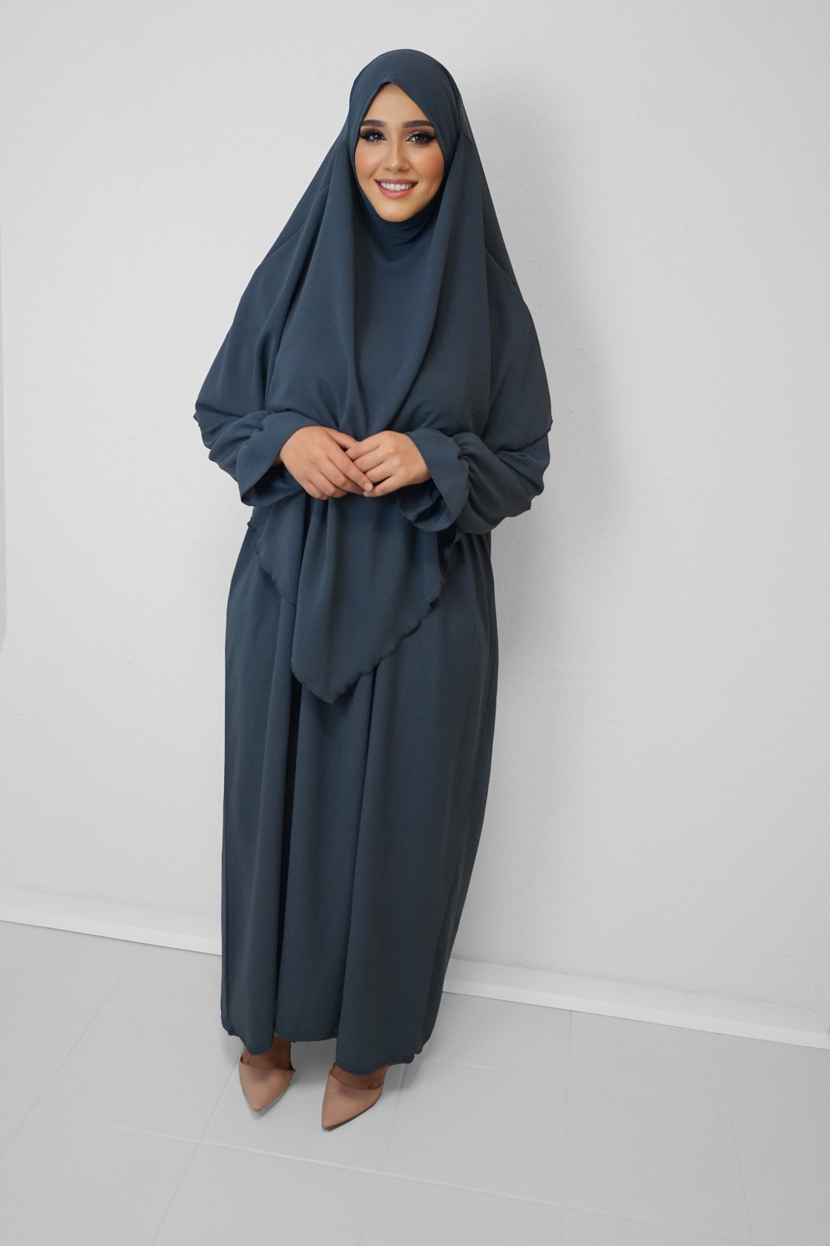 Jazz Khimar-Abaya Dunkelgrau