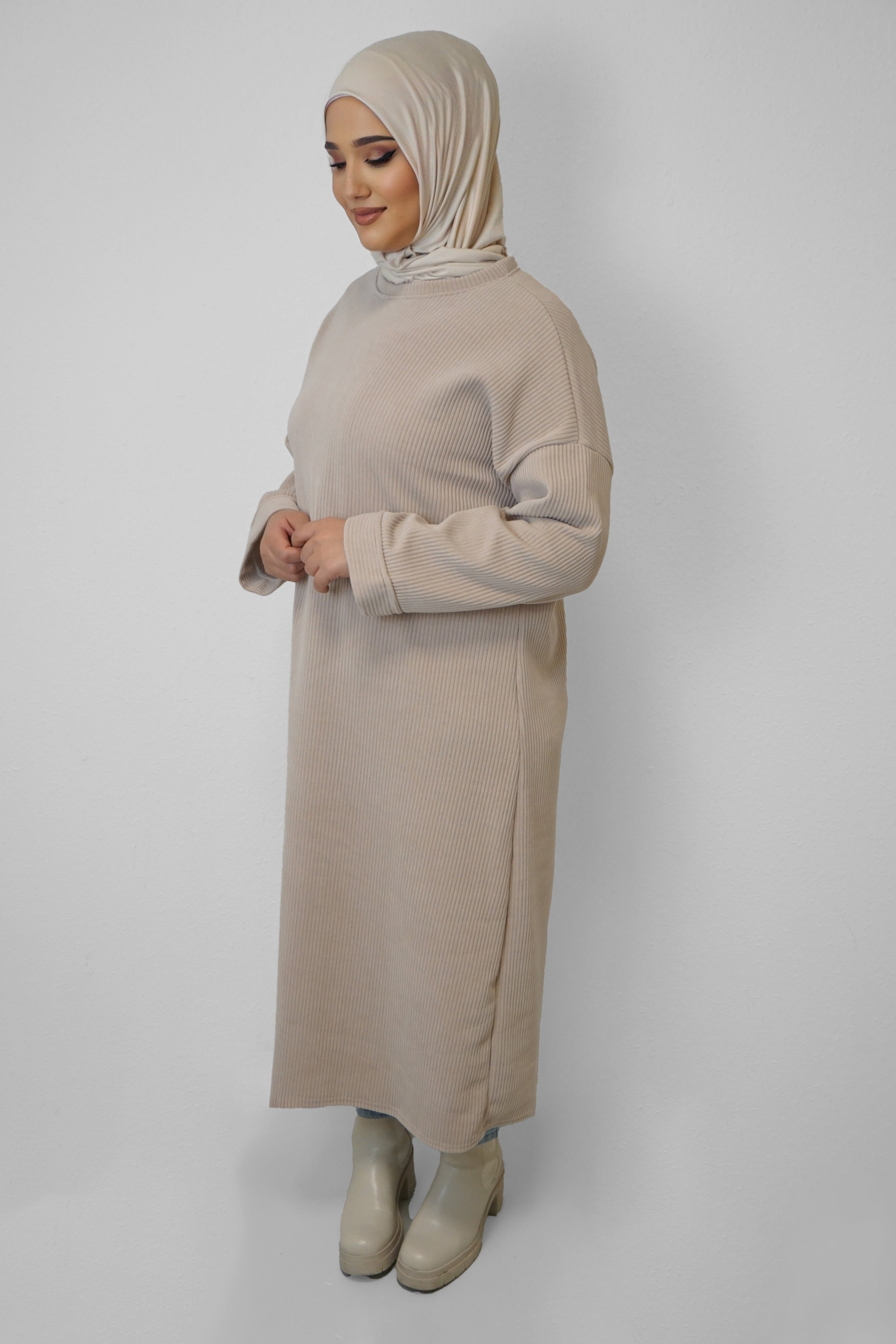 Cord Kleid Dunja Beige