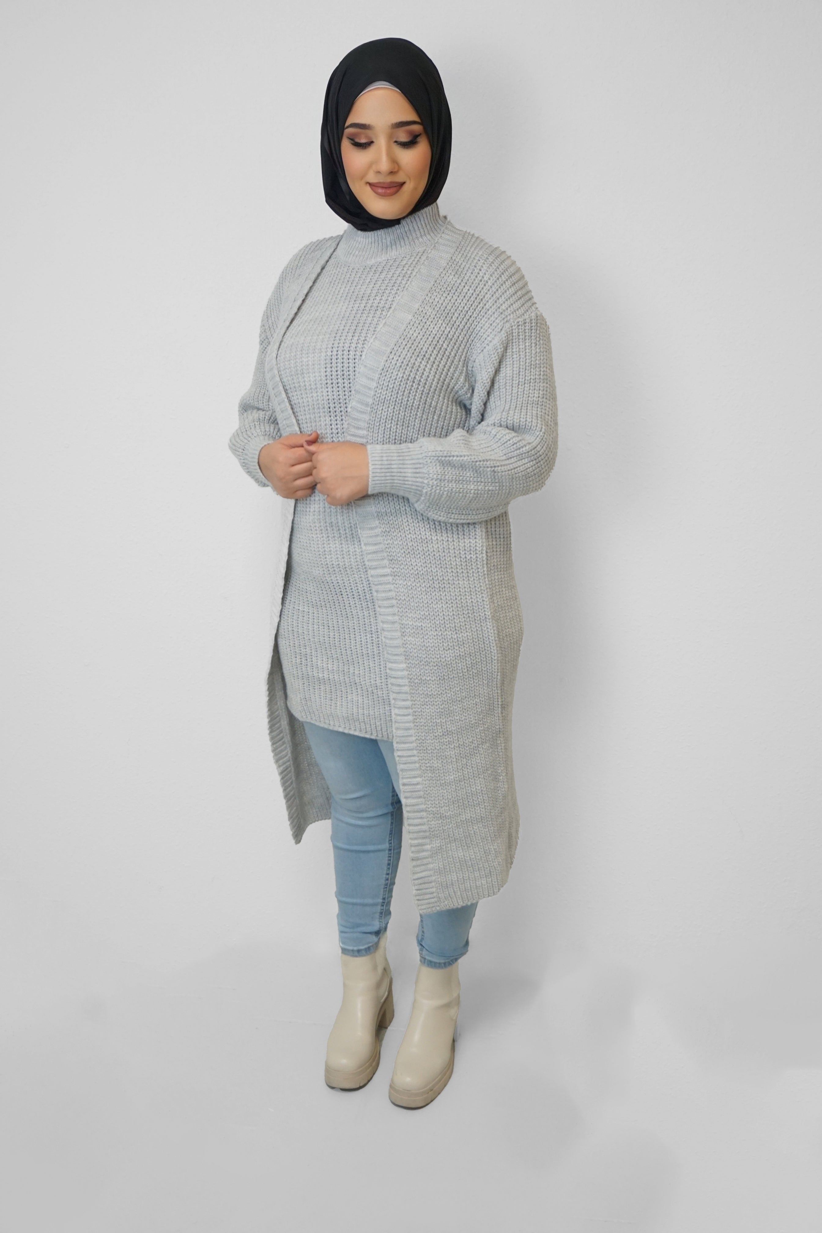 Zwei-Teiler Kleid Zahro Grau