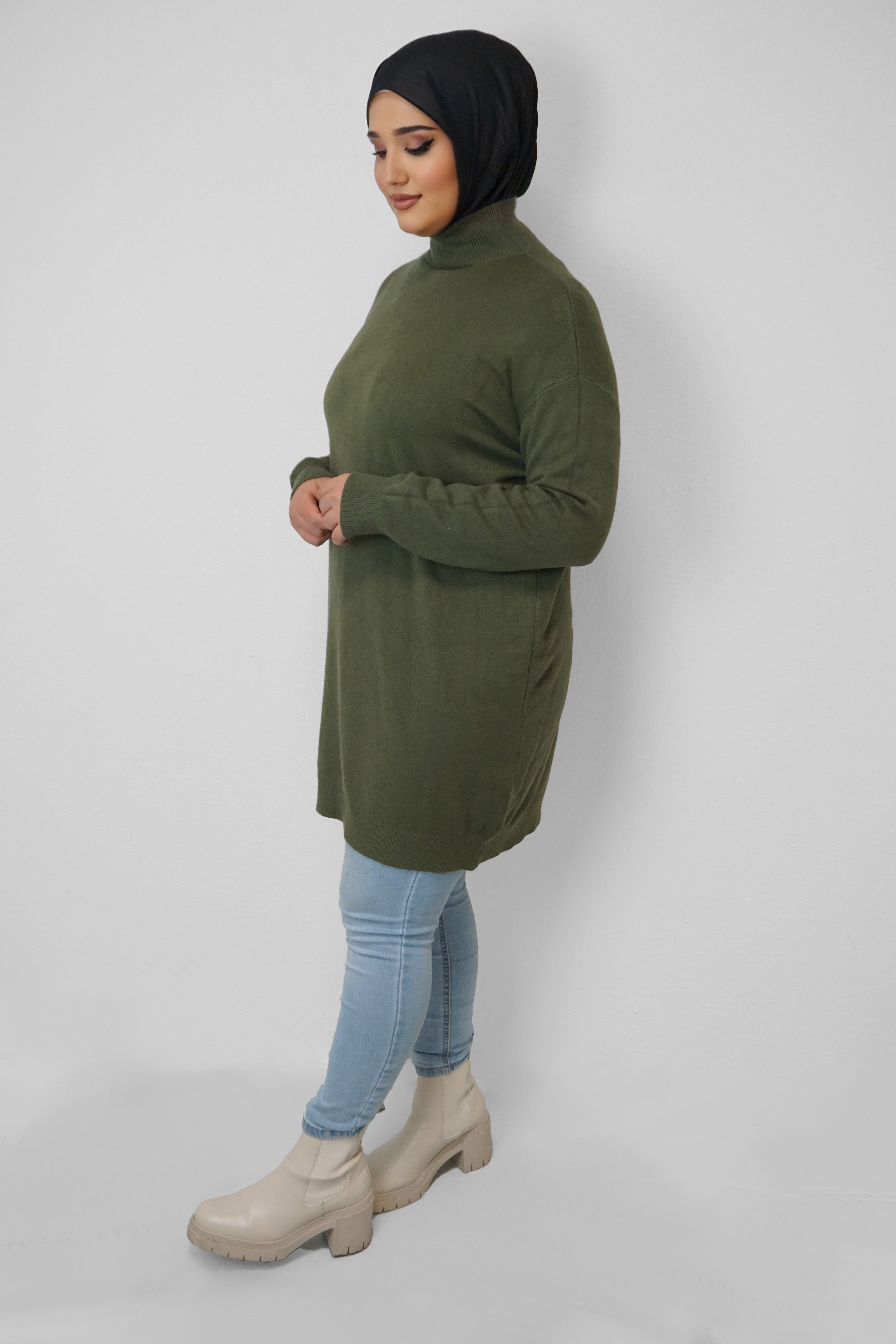 Oversize Pullover Yara Moosgrün