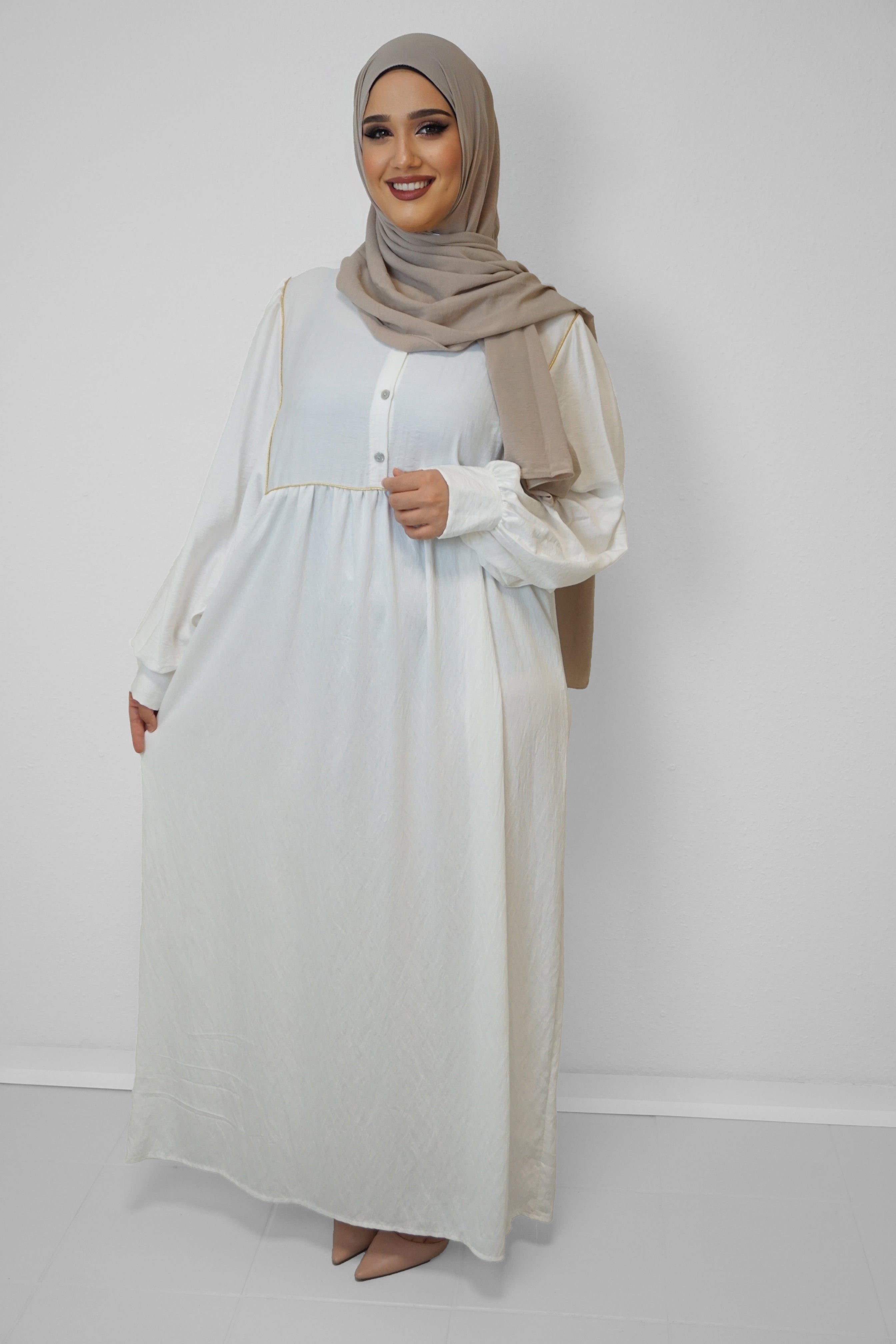 Abaya Mali Weiss