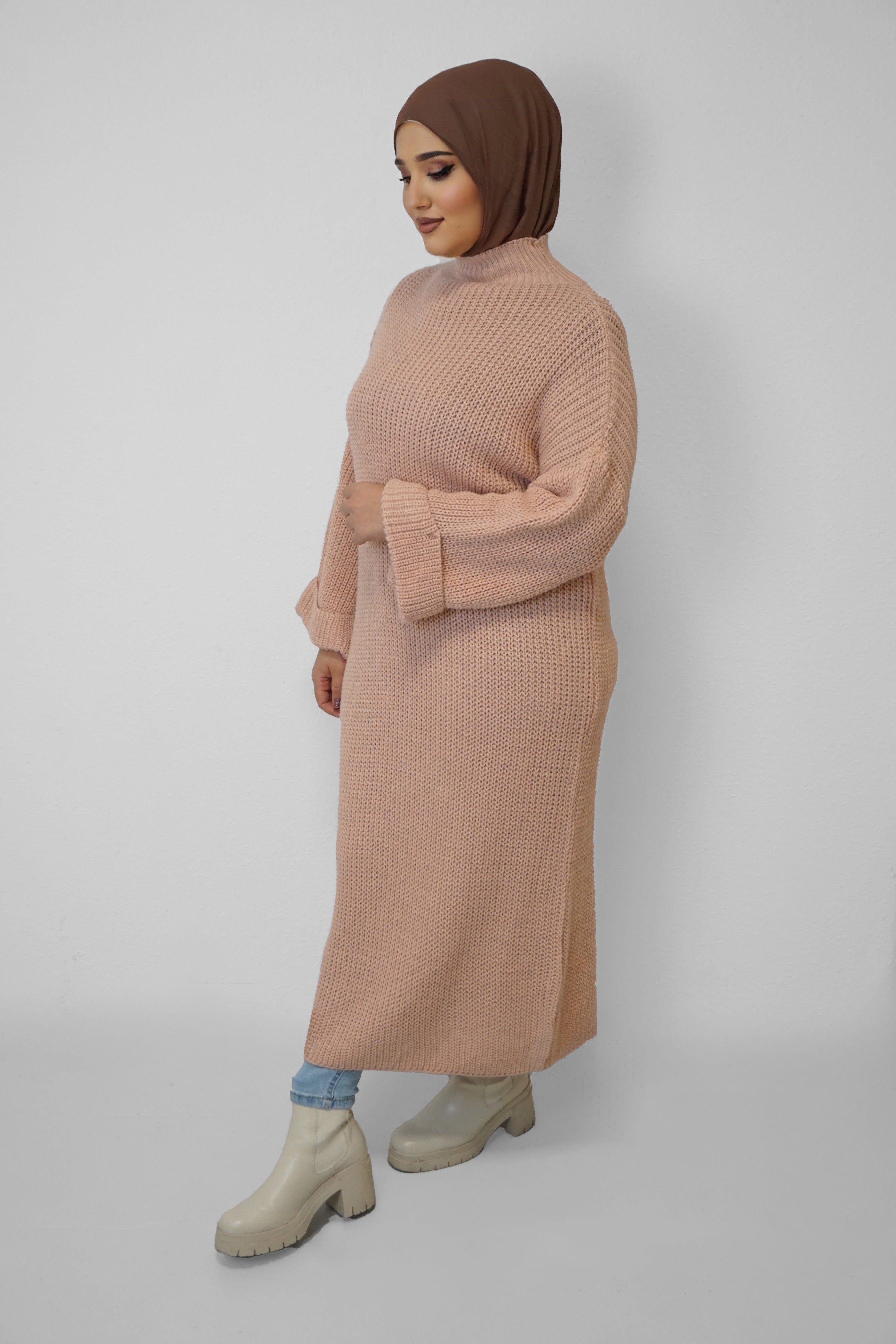 Maxi Strick-Kleid Layla Blush