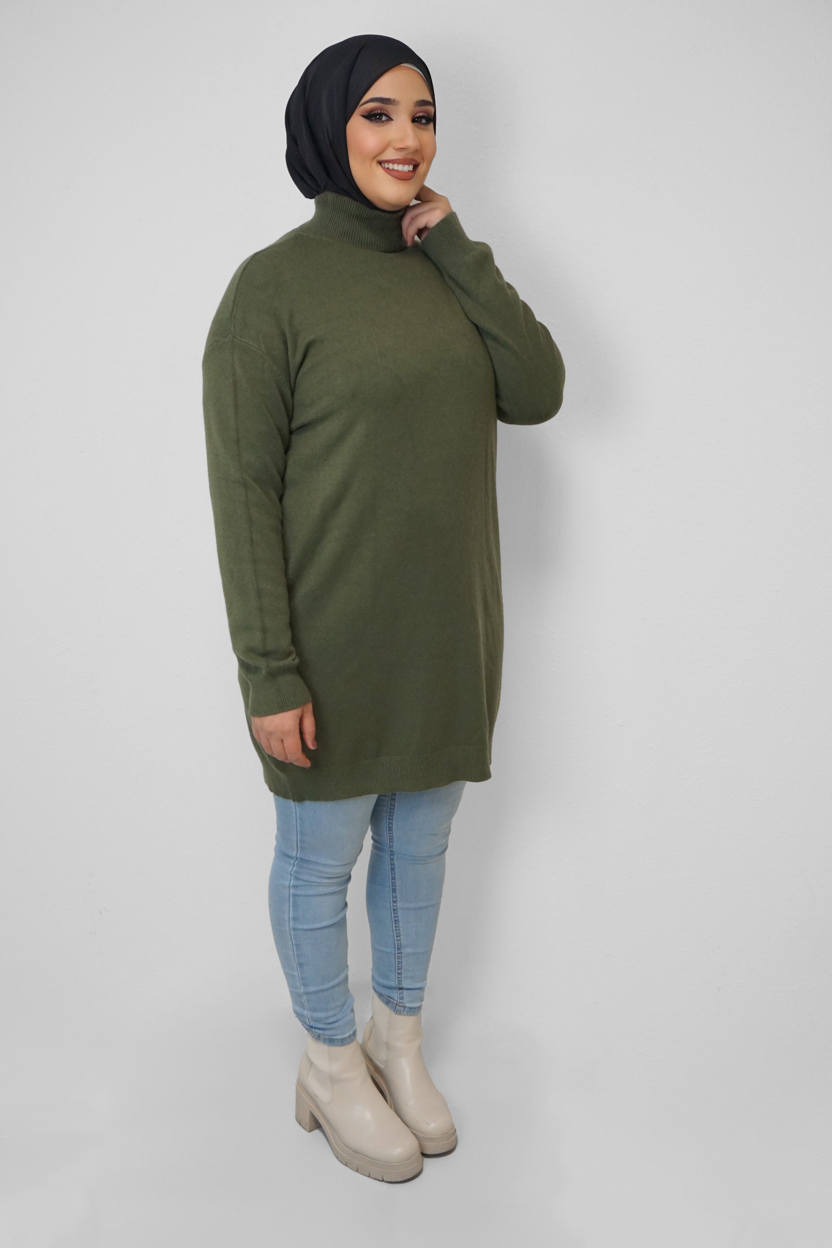 Oversize Pullover Yara Moosgrün