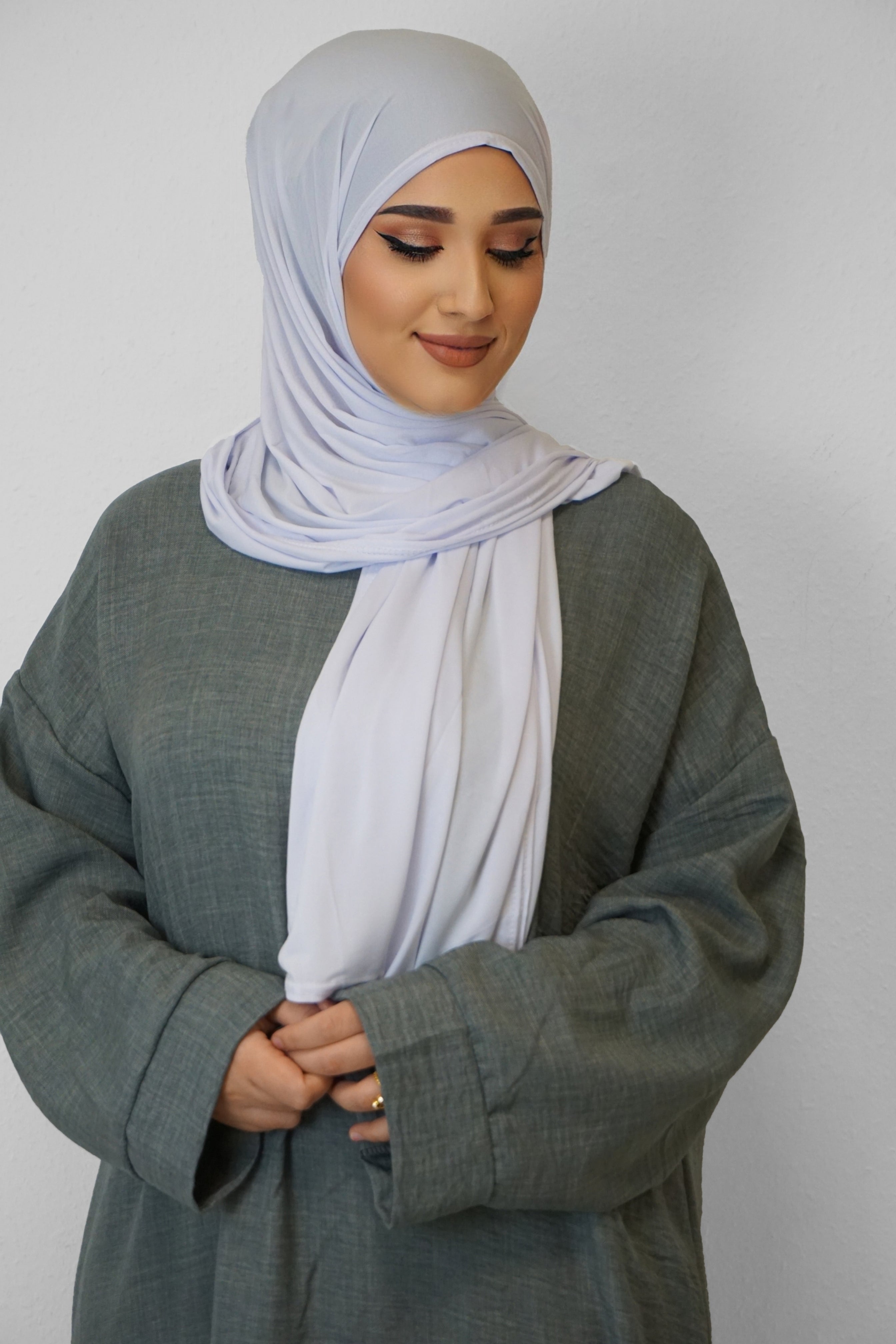 Premium Jersey Hijab Weiss