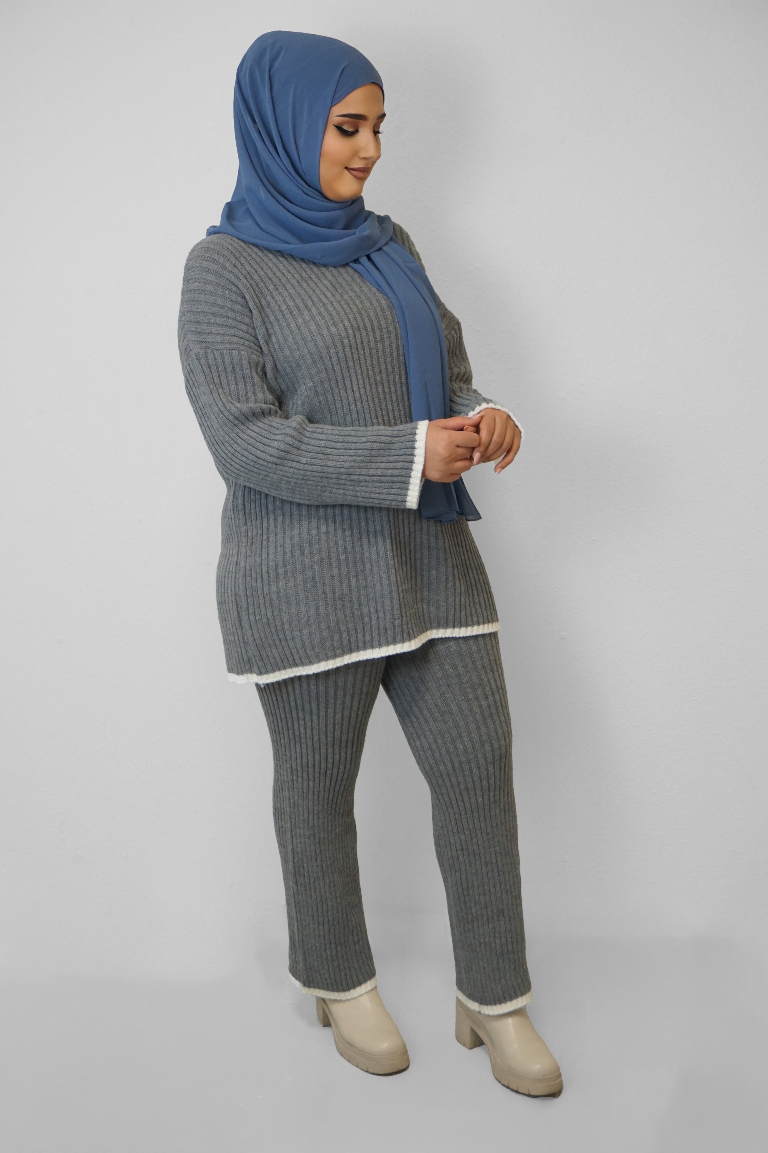 Strick Zwei-Teiler Nazar Grau