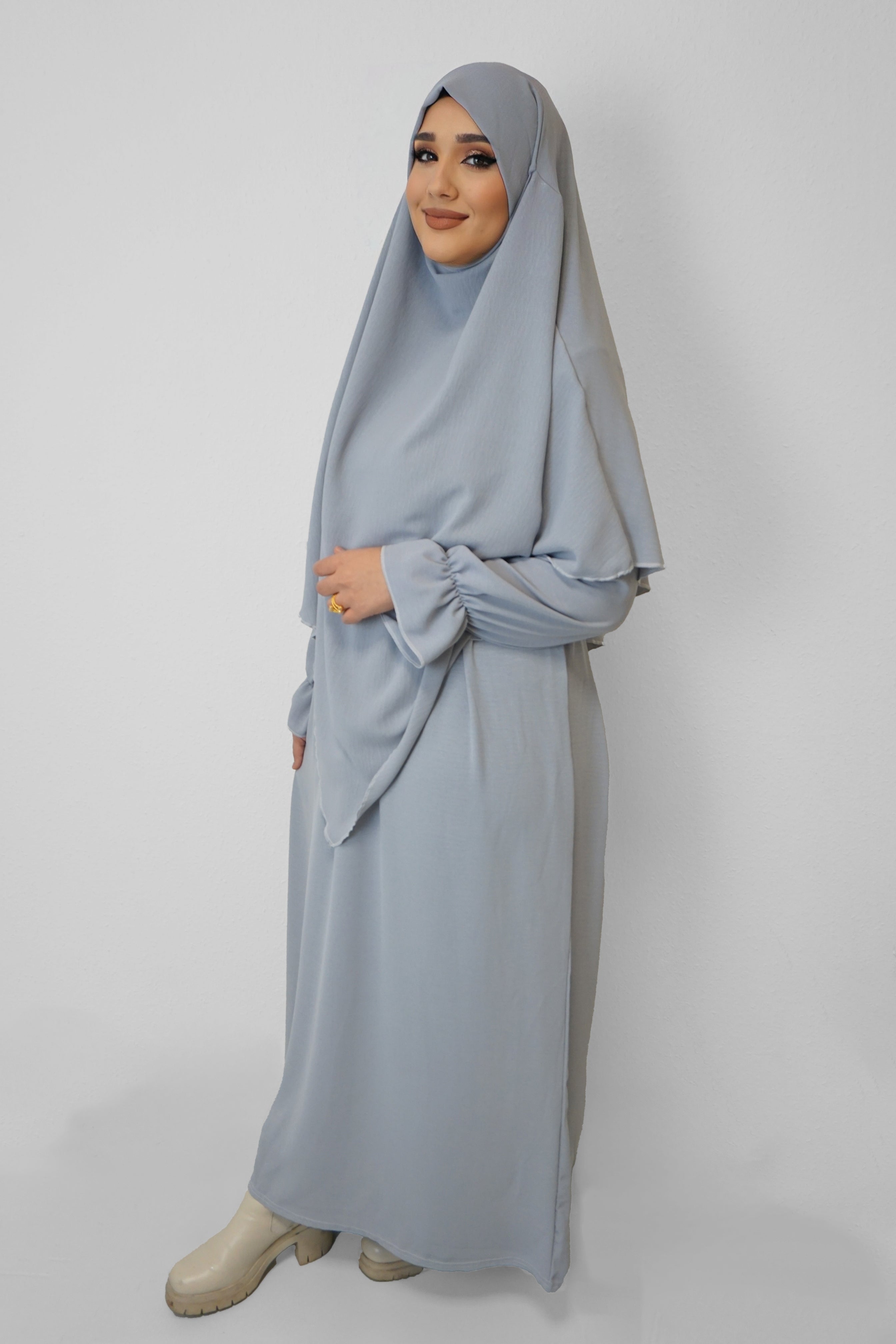 Jazz Khimar-Abaya Hellgrau