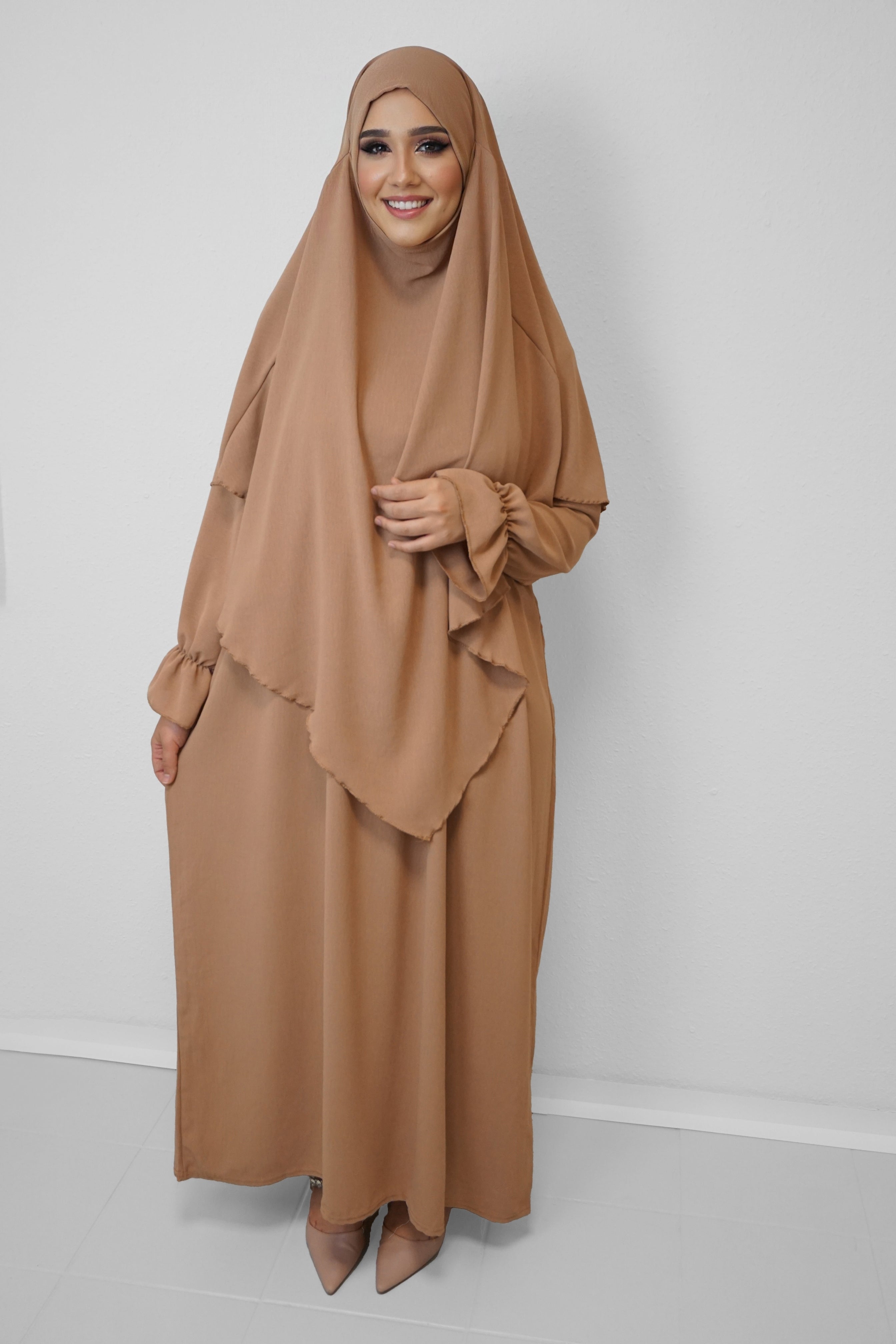Jazz Khimar-Abaya Camel