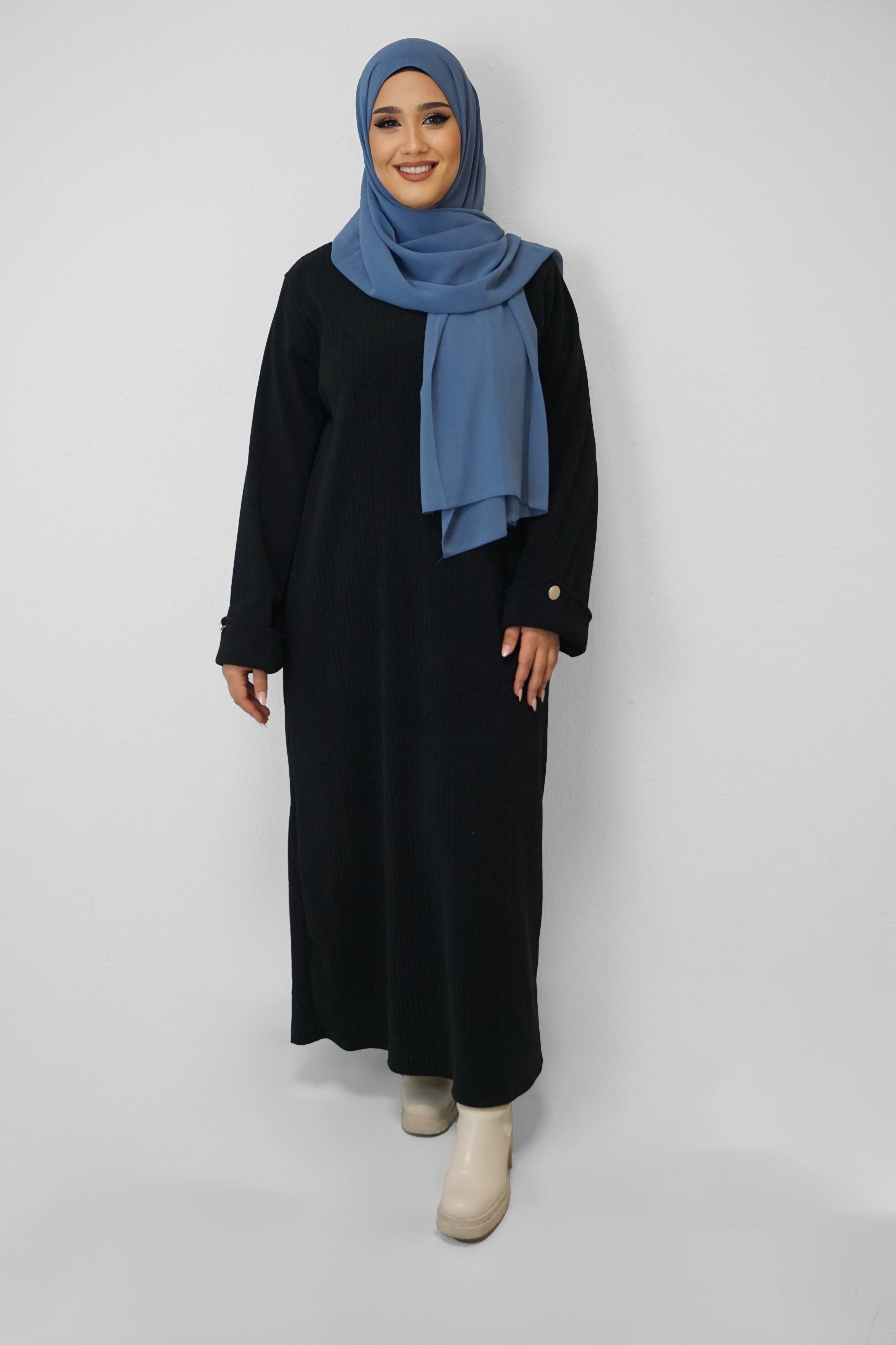 Cord Kleid Nada Schwarz