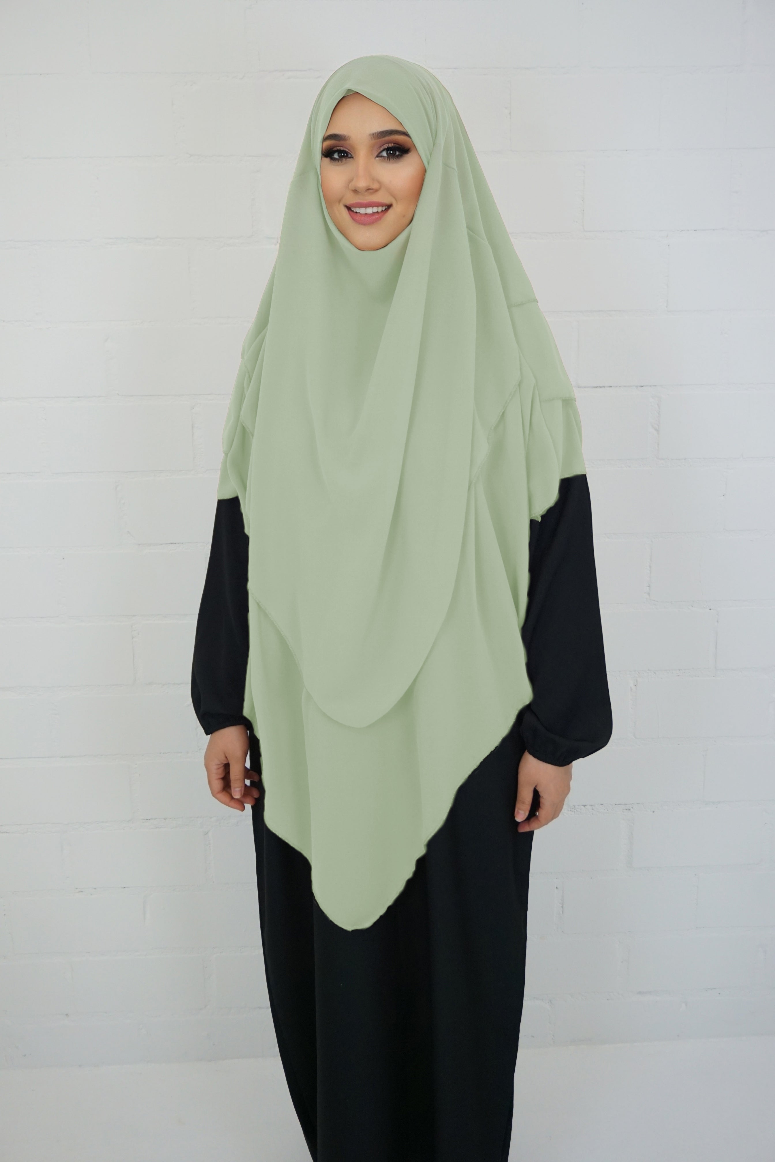 Khimar 3-lagig Pistaziengrün