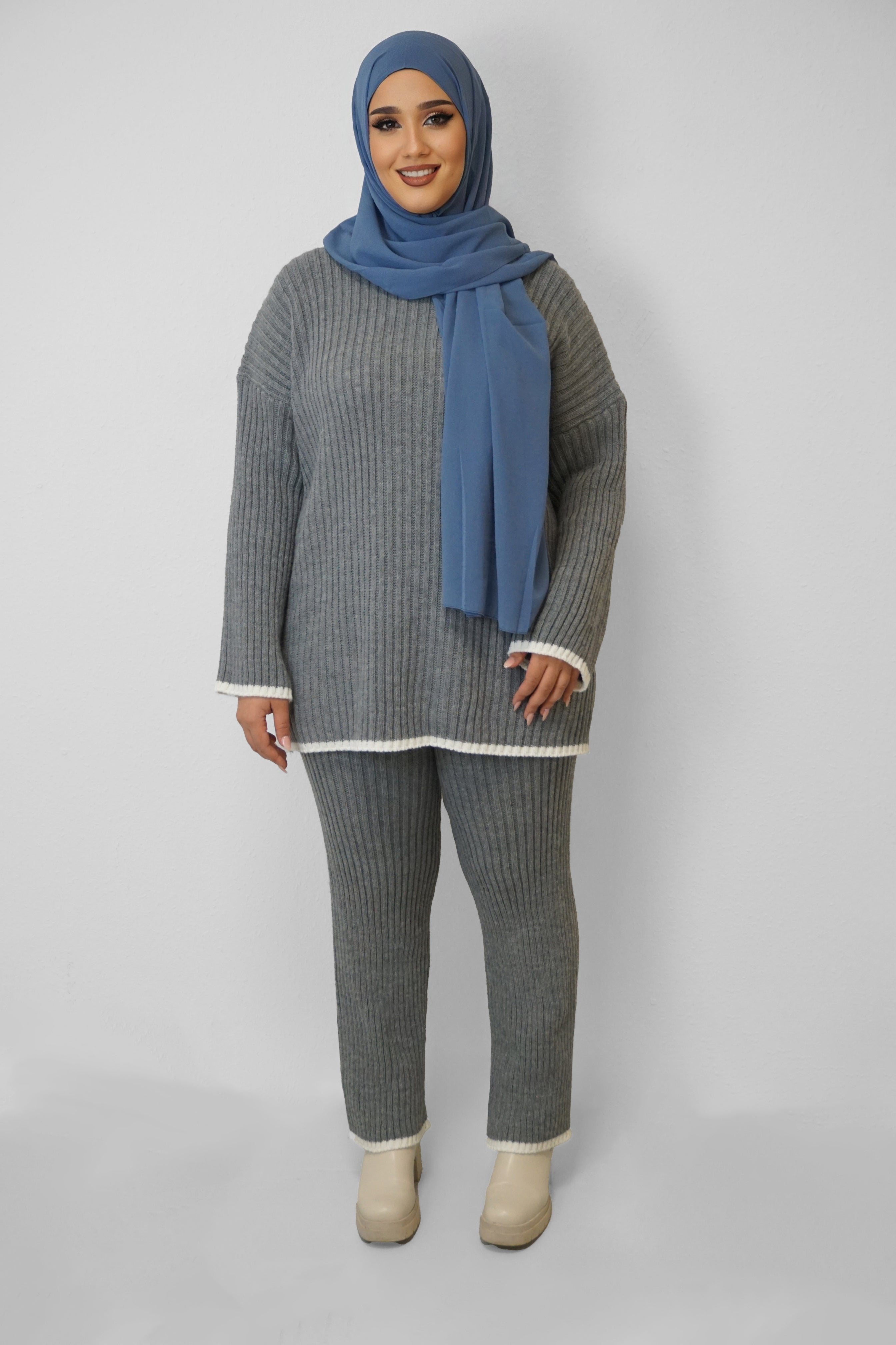 Strick Zwei-Teiler Nazar Grau