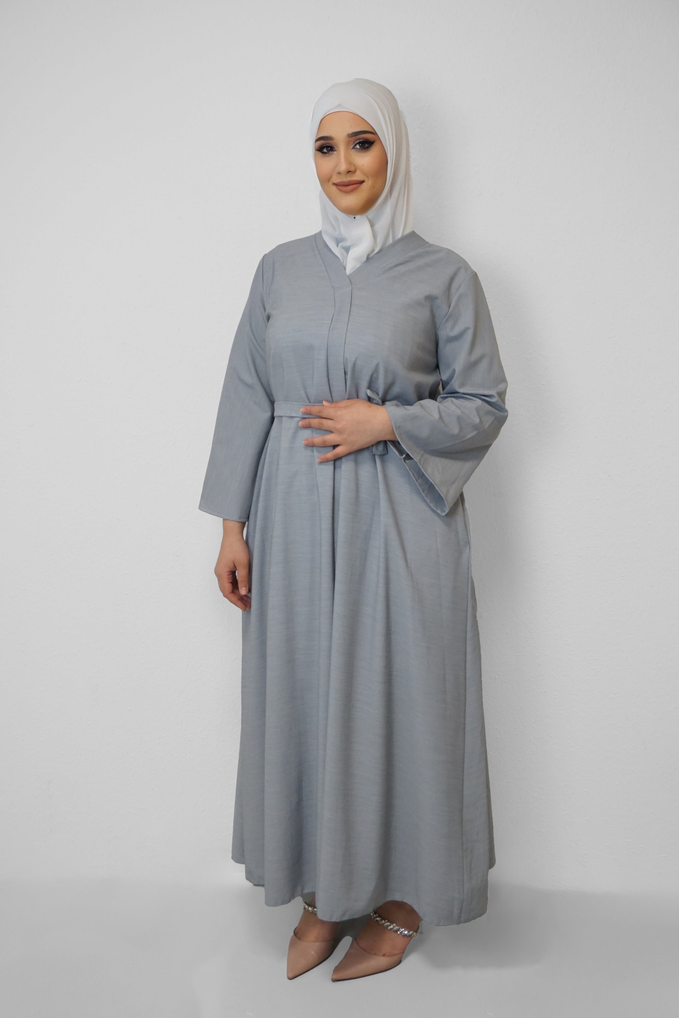 Abaya Fatina Hellgrau