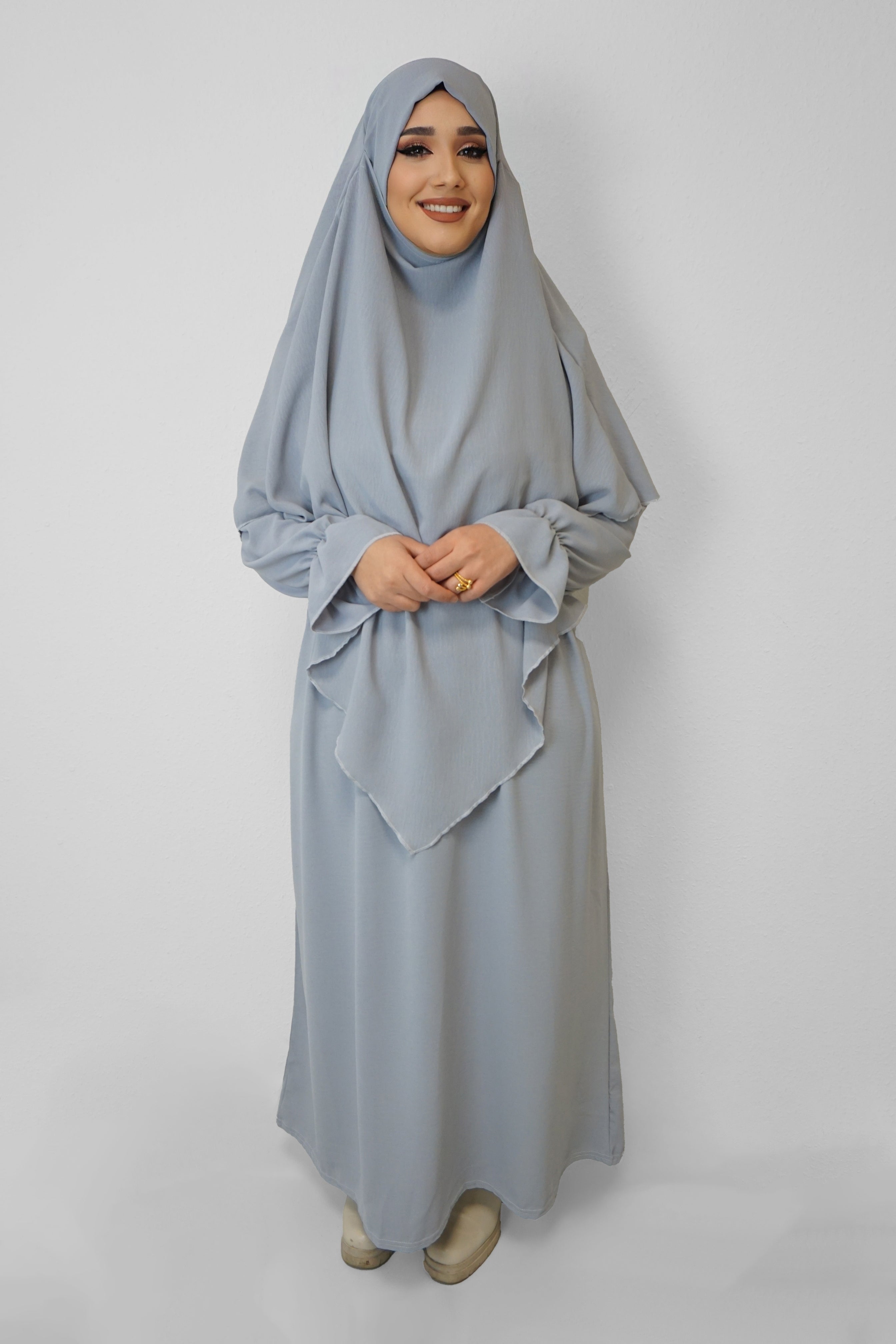 Jazz Khimar-Abaya Hellgrau