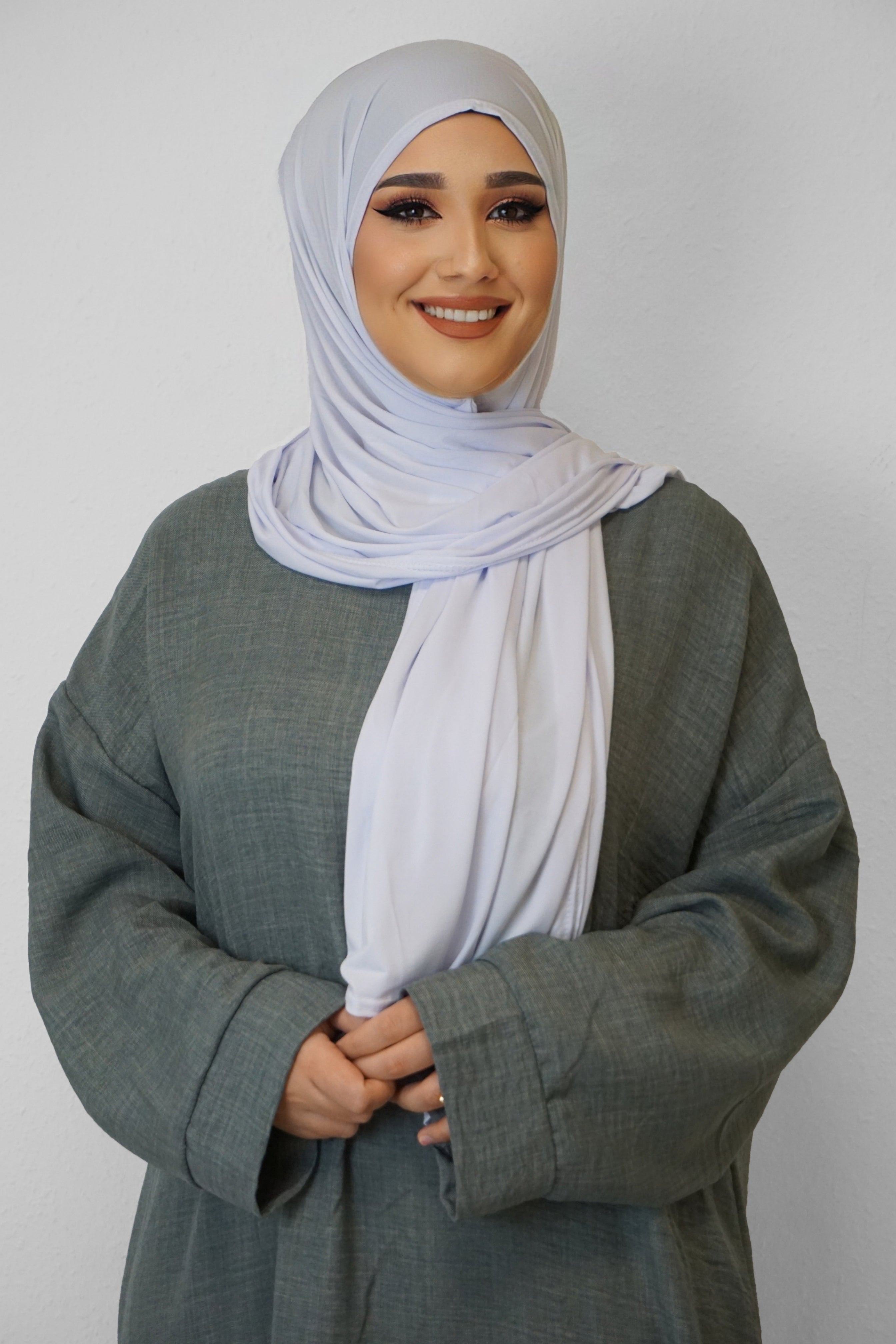 Premium Jersey Hijab Weiss