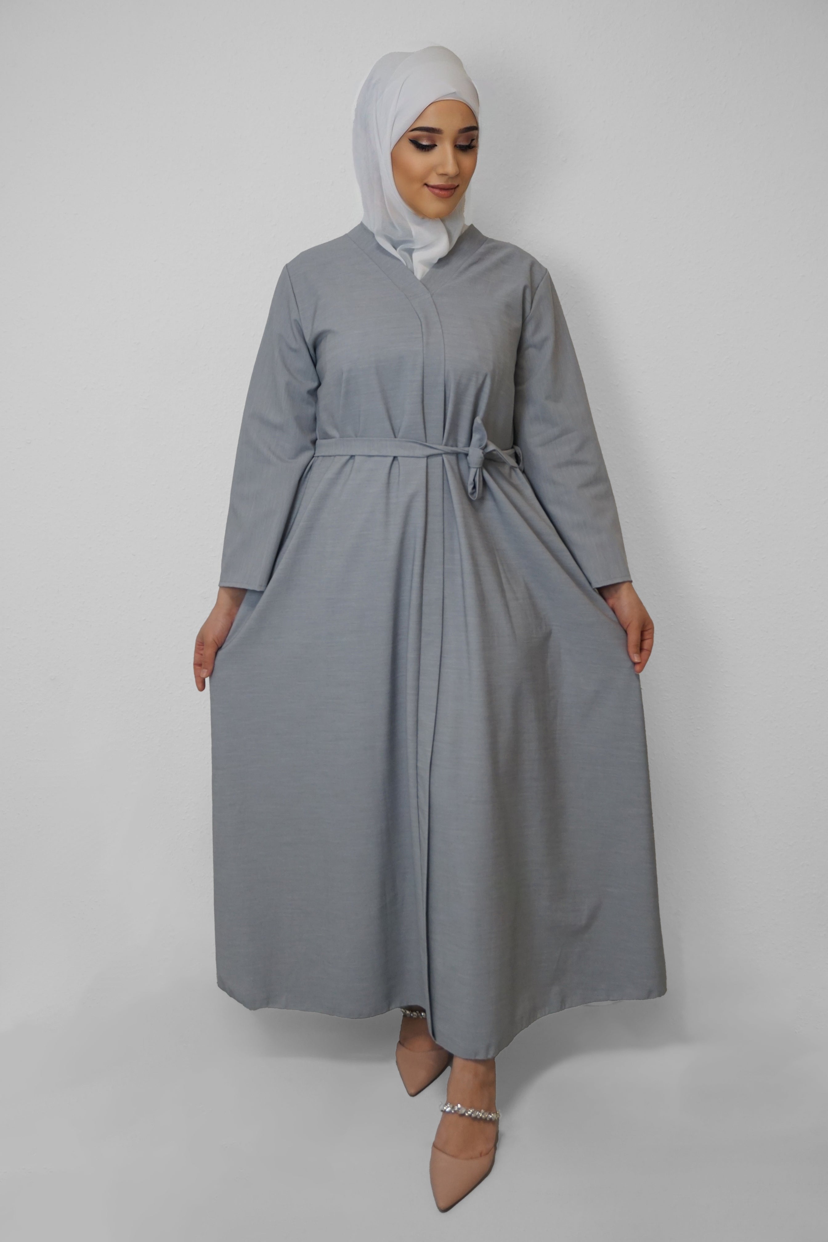 Abaya Fatina Hellgrau