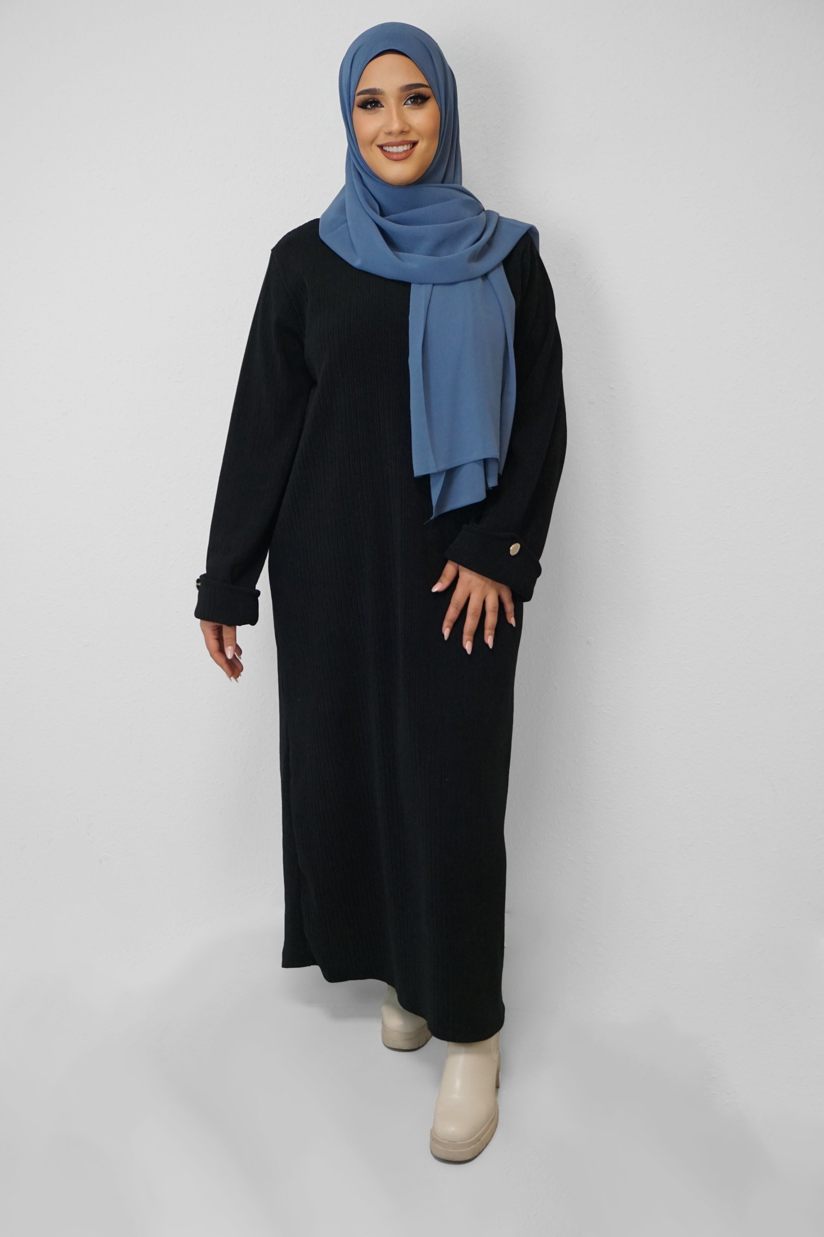 Cord Kleid Nada Schwarz