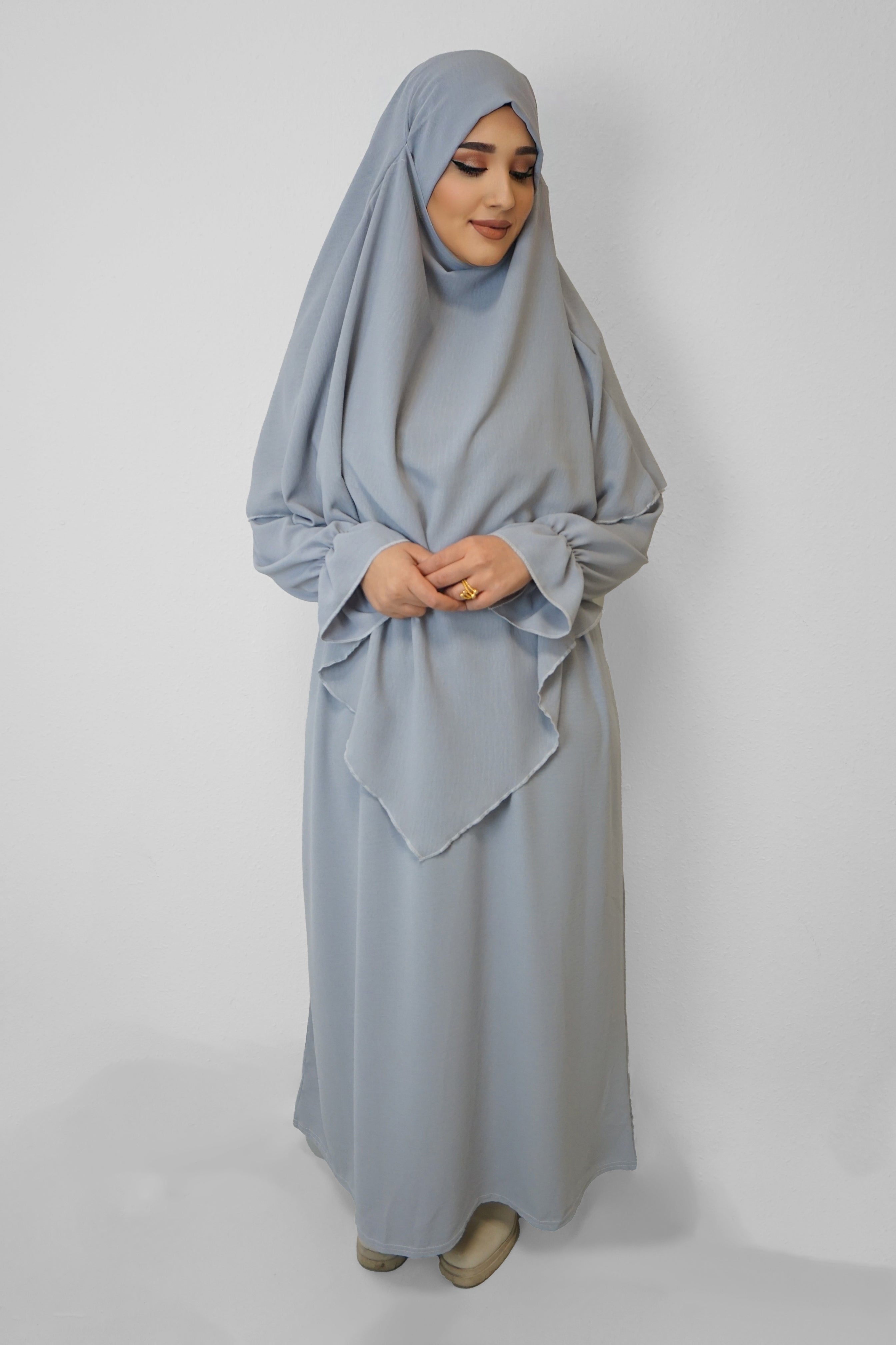 Jazz Khimar-Abaya Hellgrau
