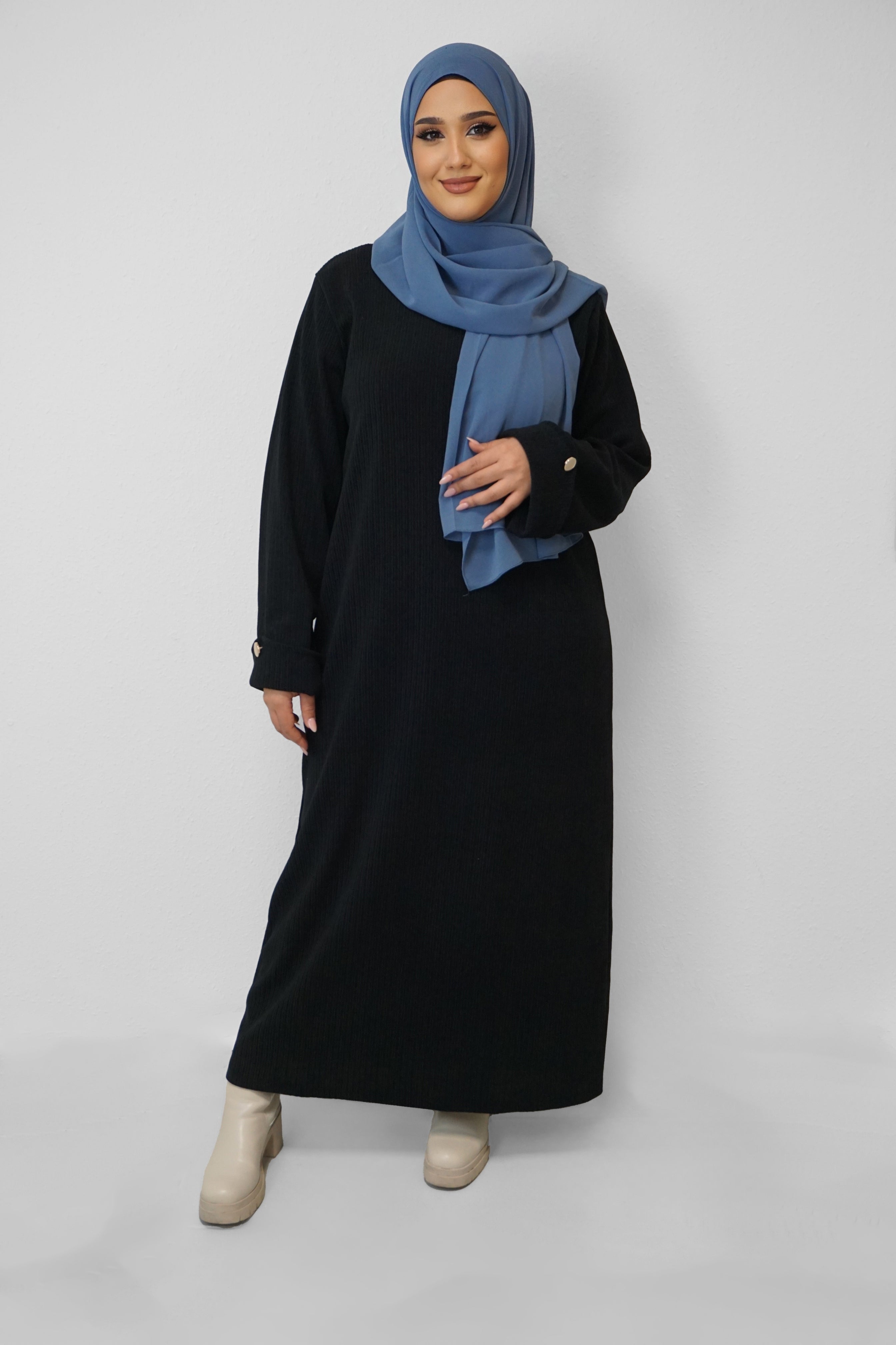 Cord Kleid Nada Schwarz