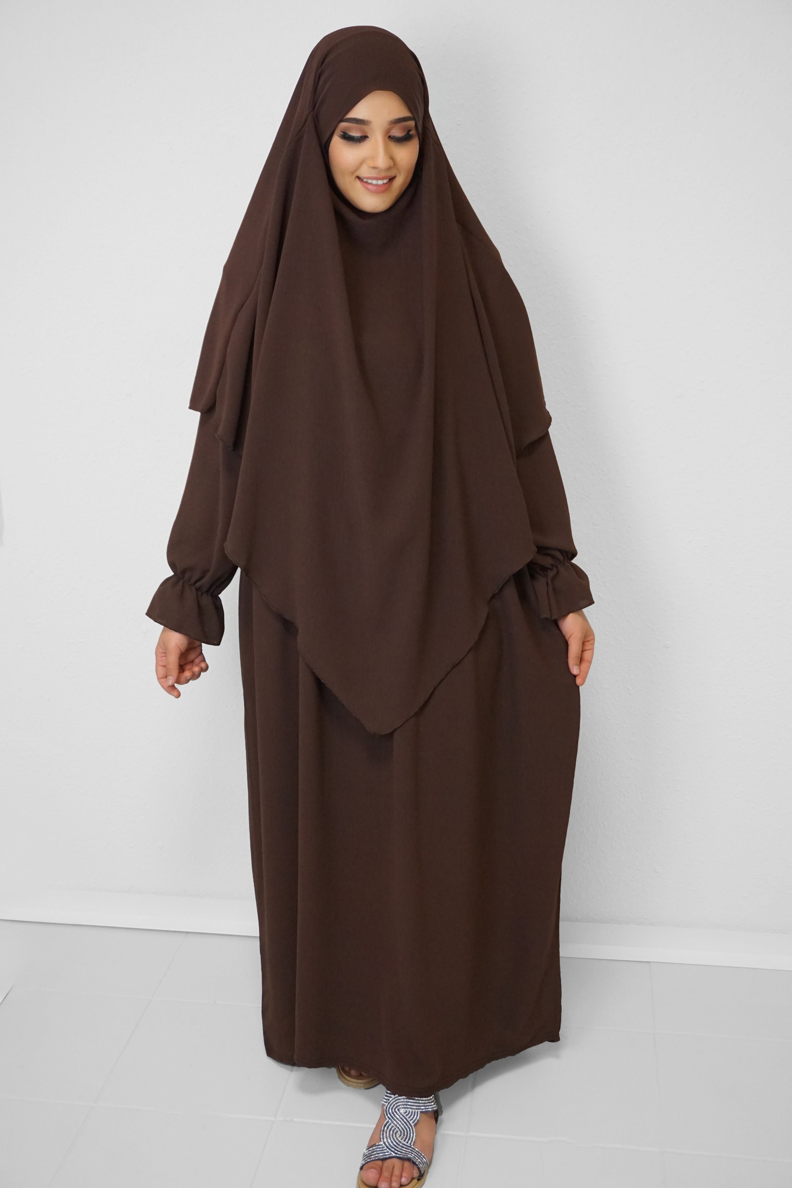 Jazz Khimar-Abaya Braun