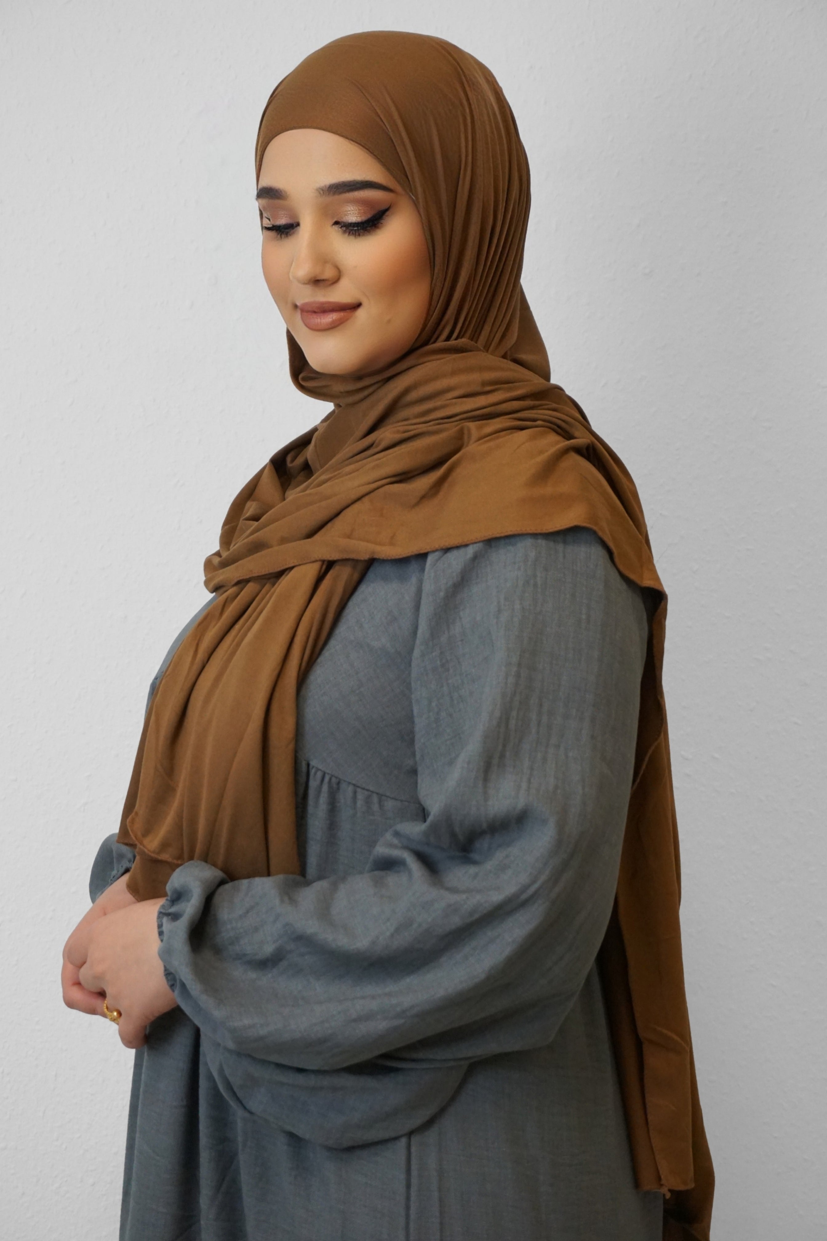 Jersey XL Hijab Braun