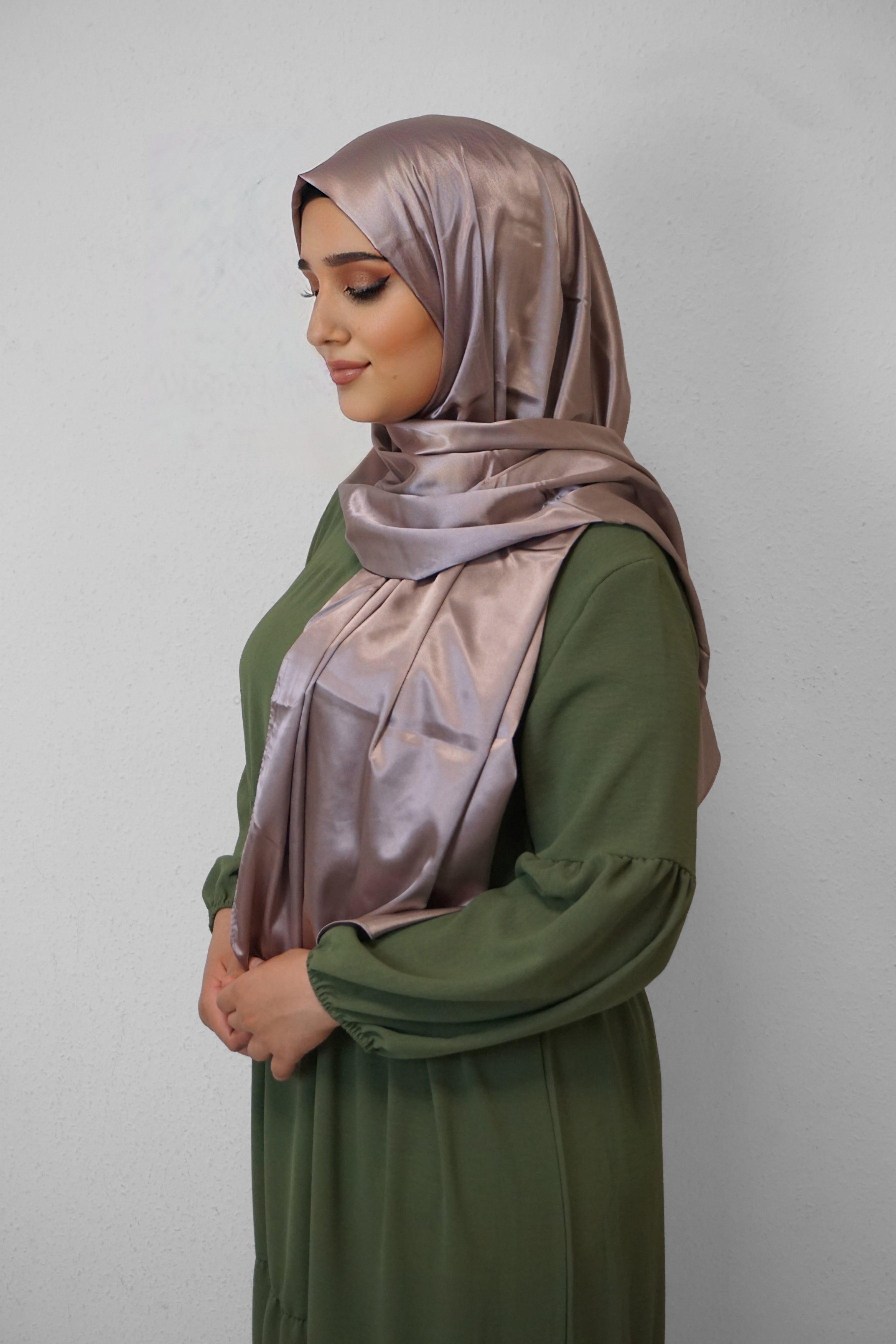 Satin Classic Hijab Darkblush