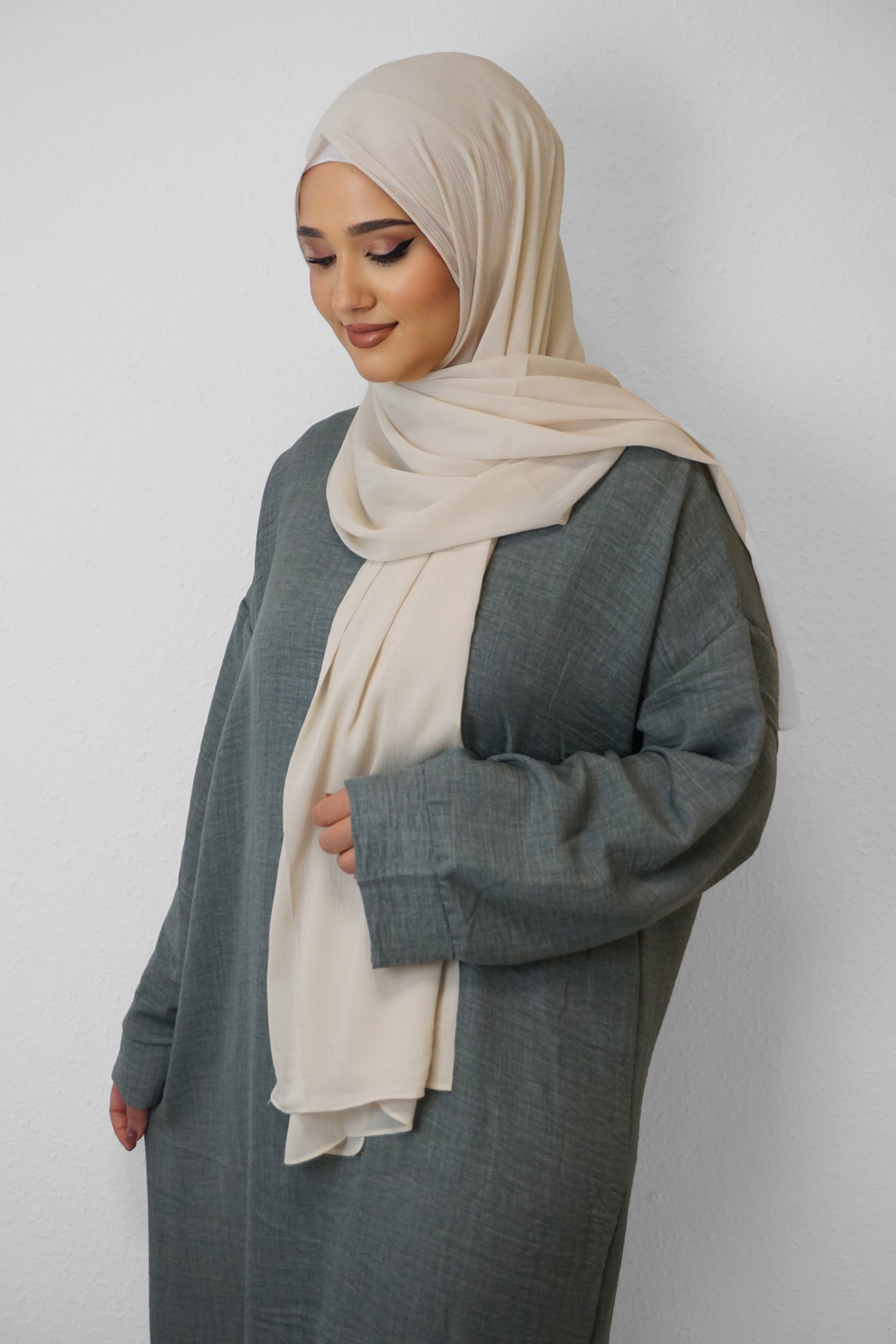 Crinkle Premium Chiffon Hijab Zitrone