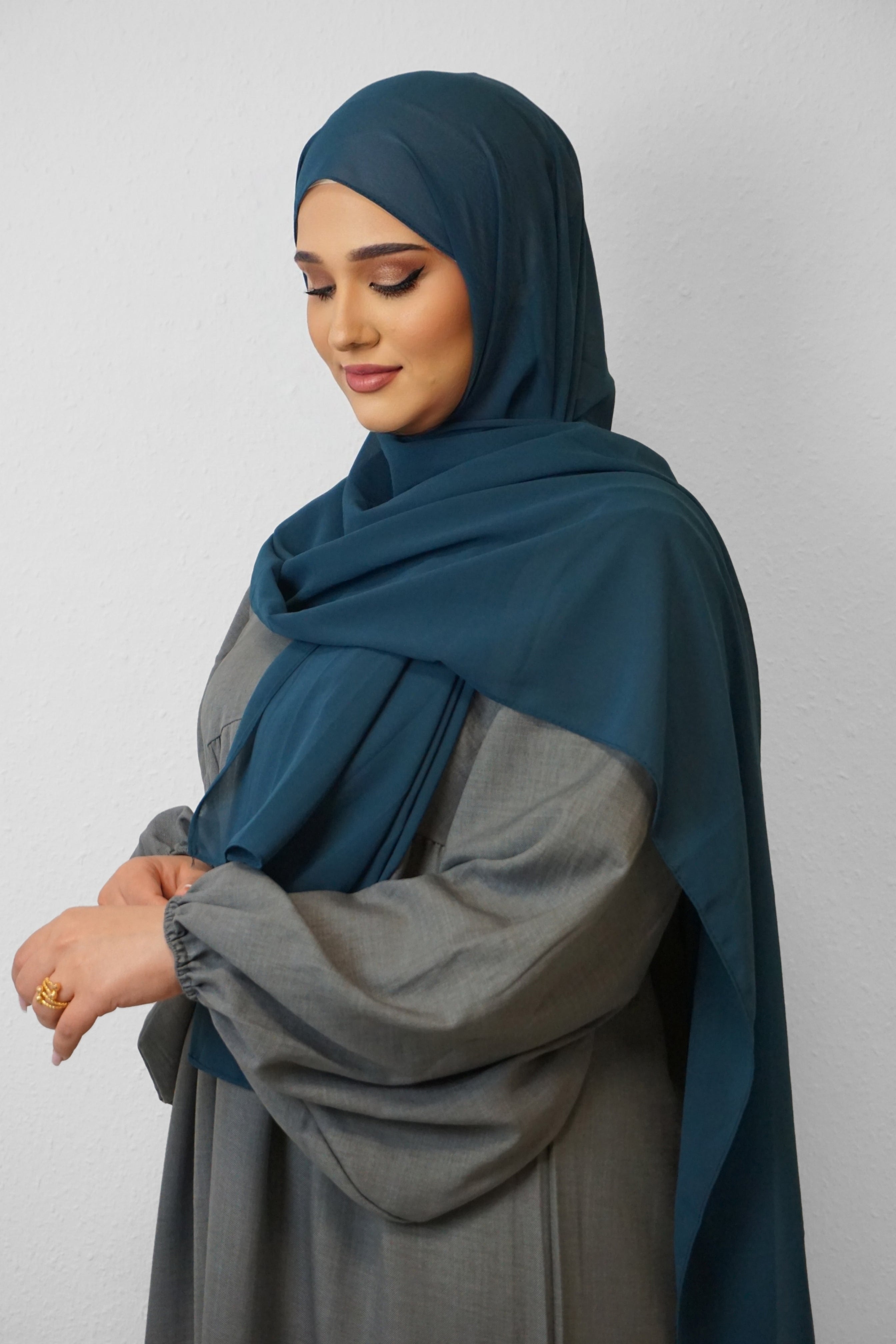 Chiffon XL Hijab Petrol