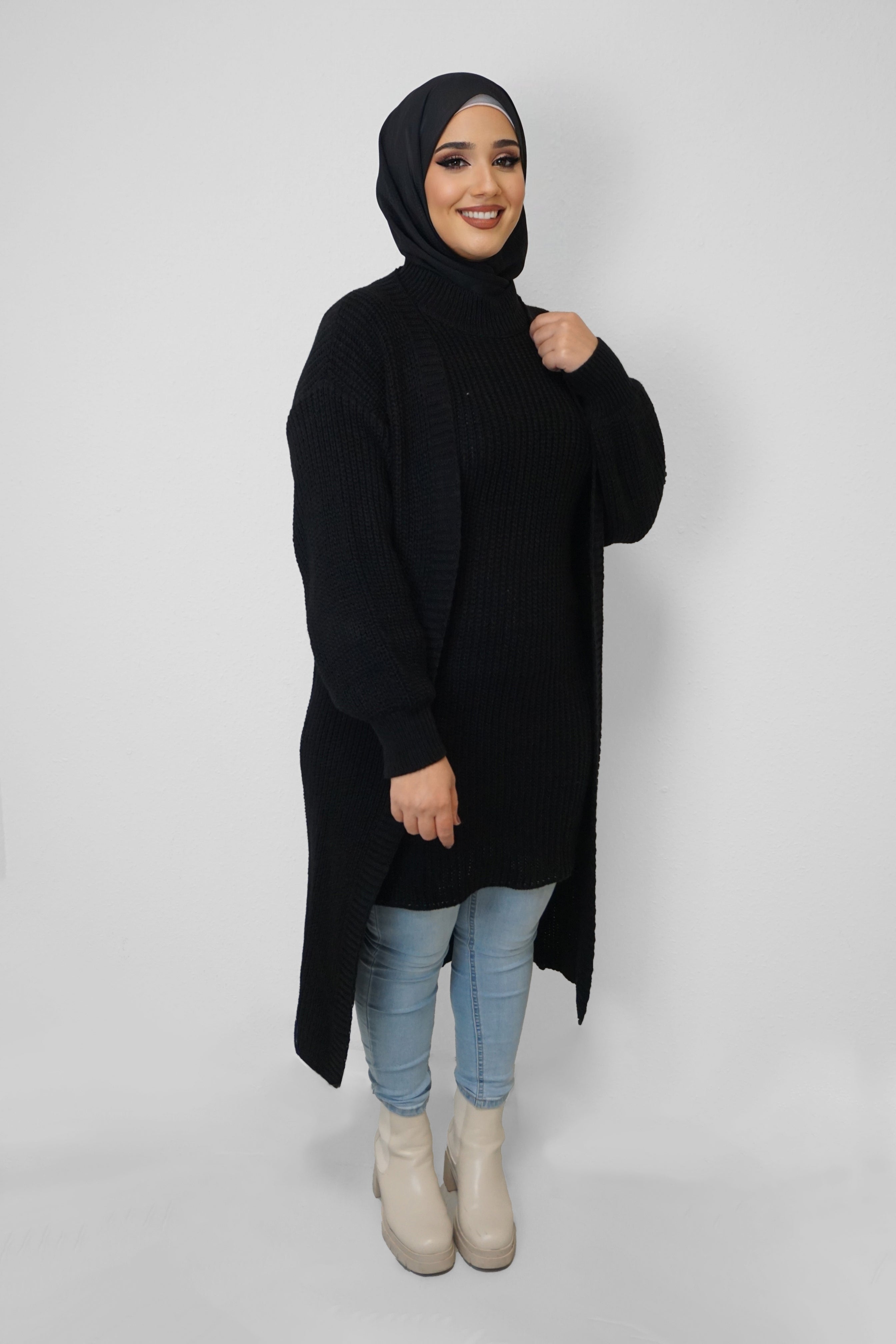 Zwei-Teiler Kleid Zahro Schwarz