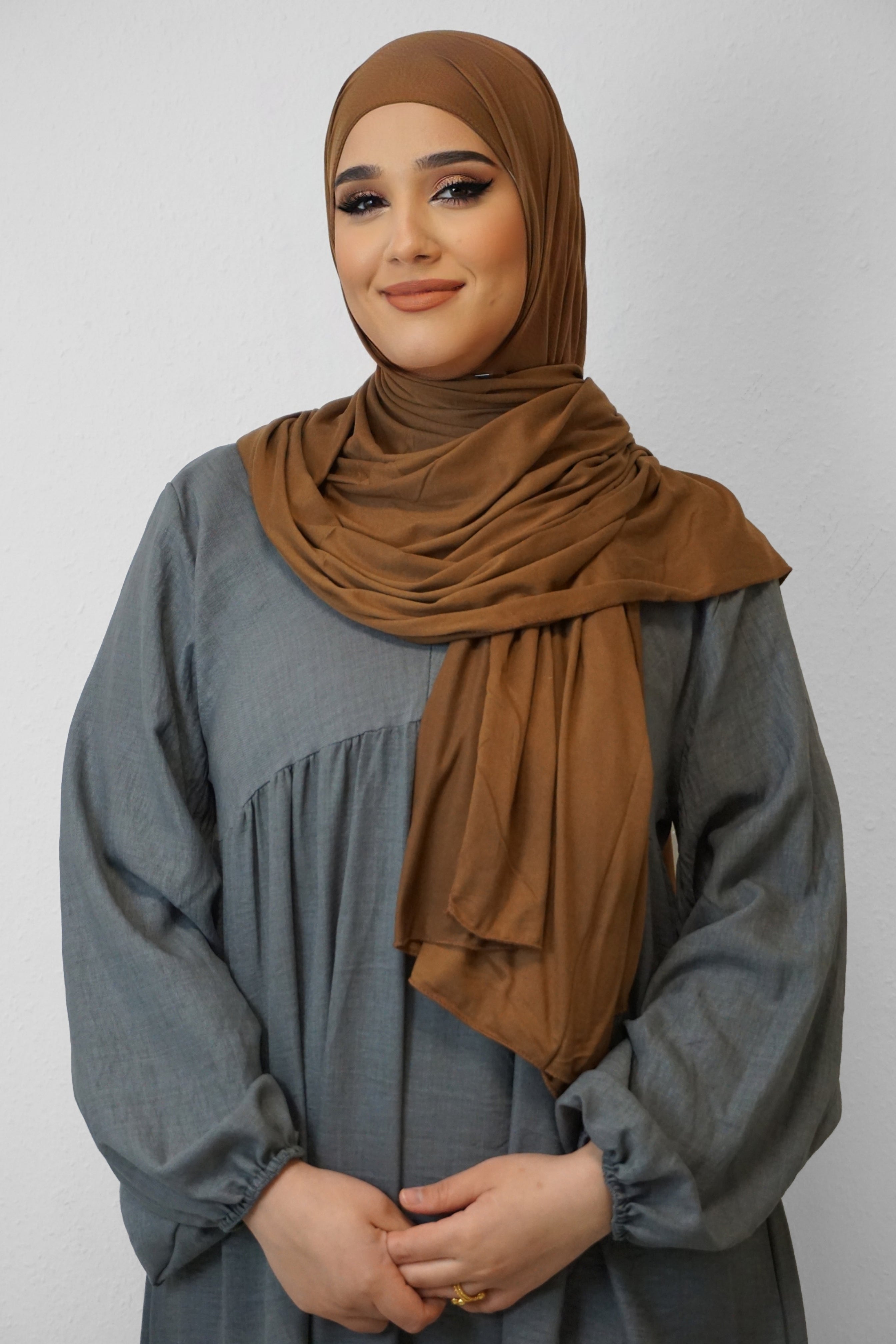 Jersey XL Hijab Braun