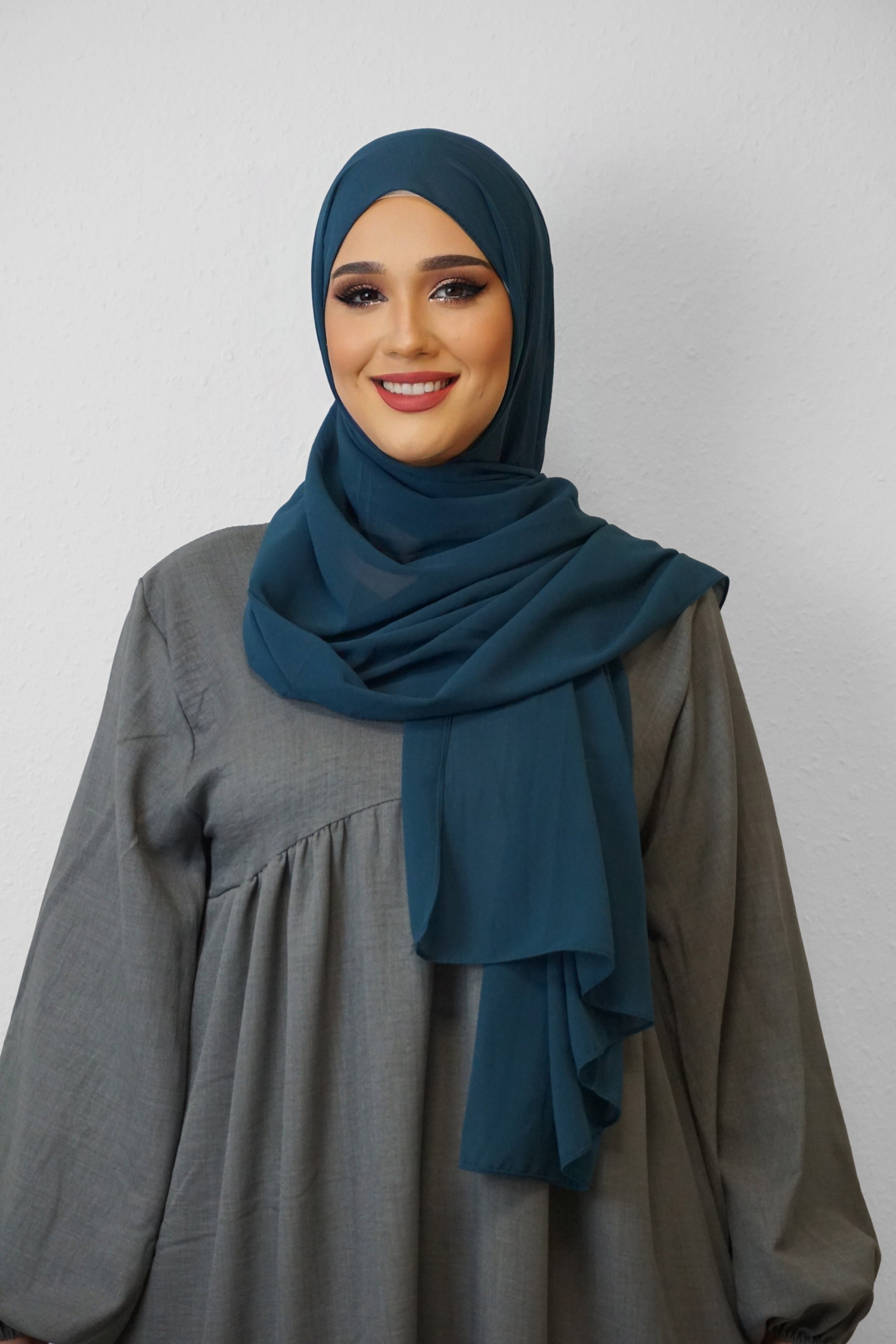 Chiffon XL Hijab Petrol