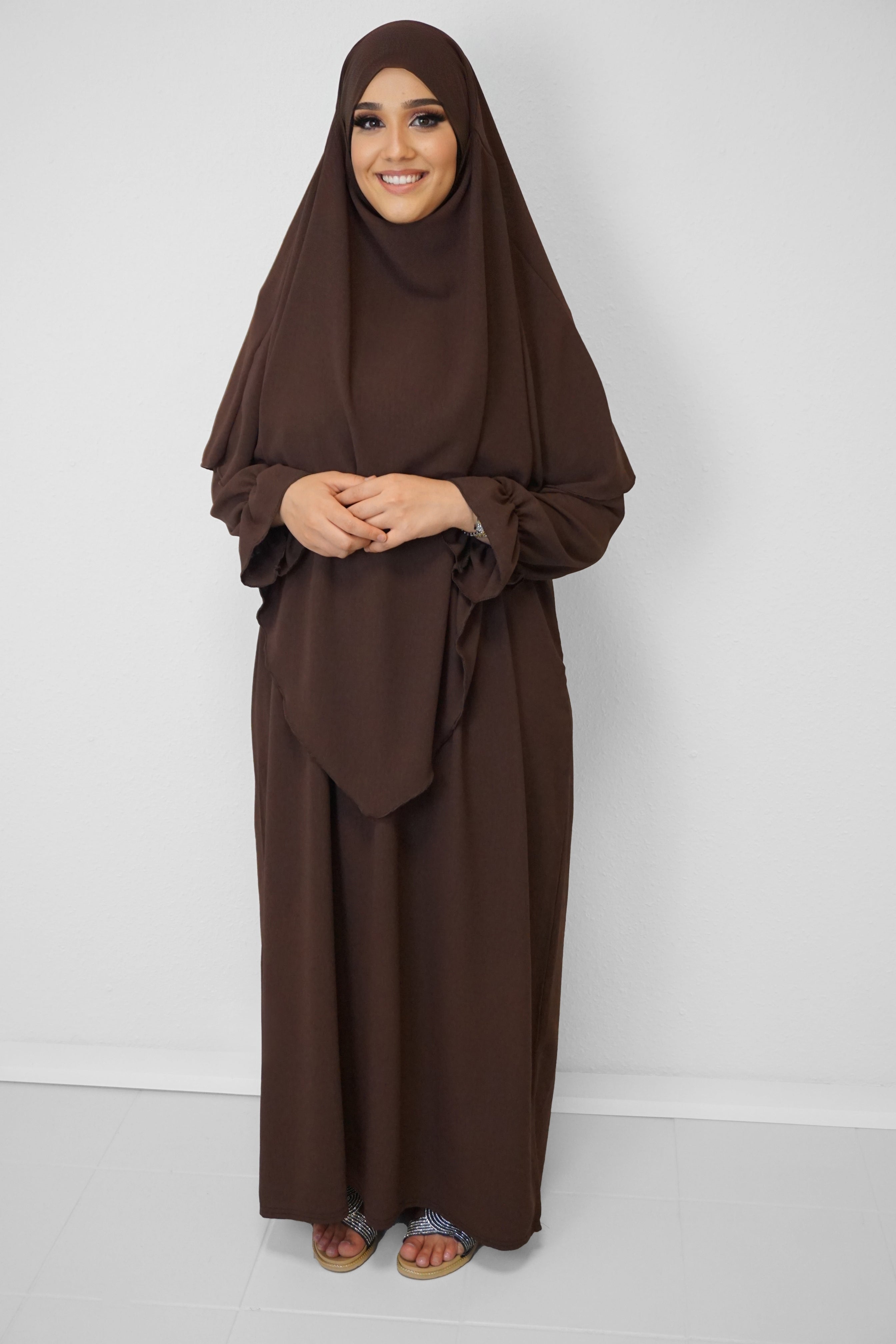 Jazz Khimar-Abaya Braun