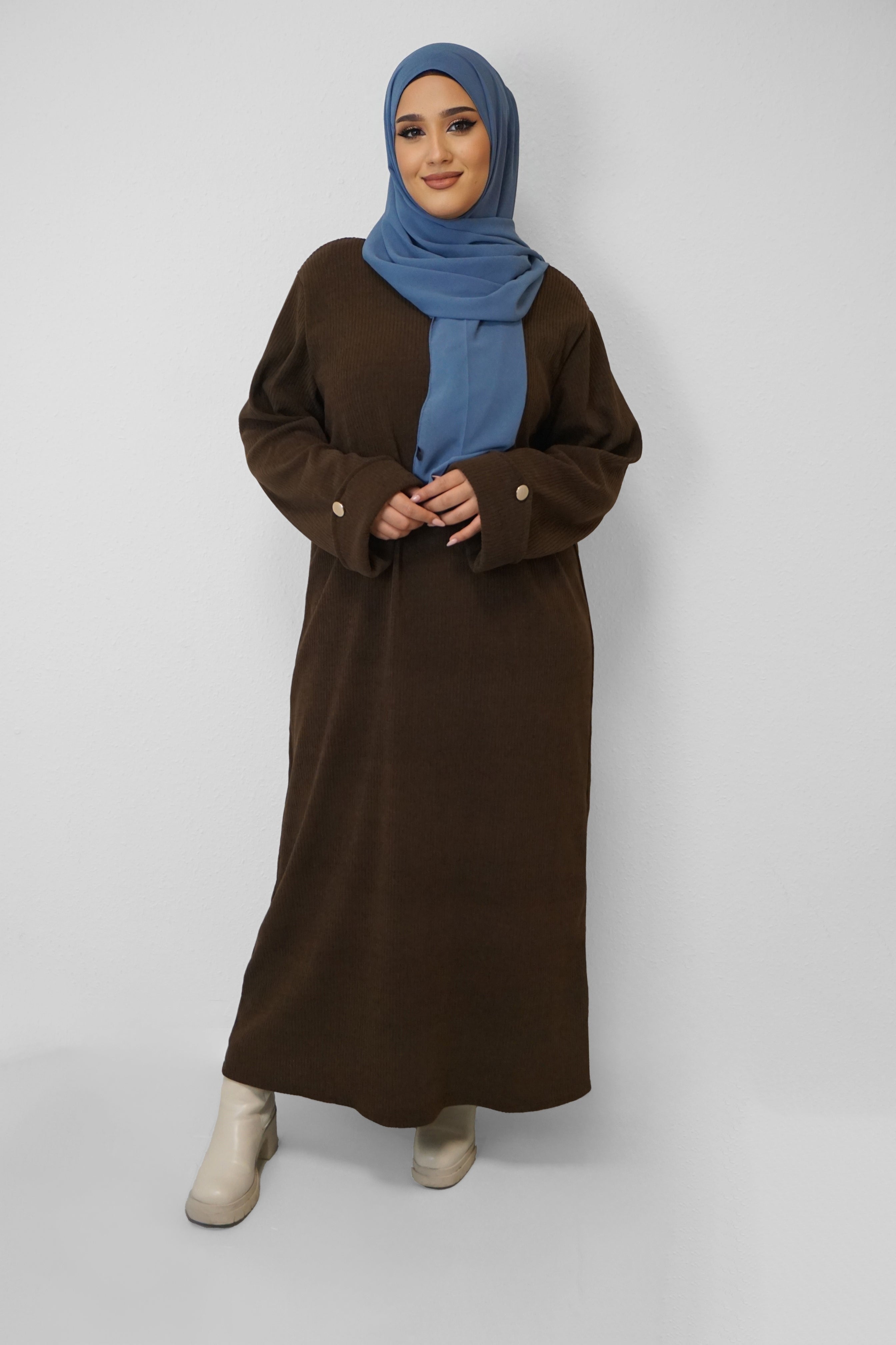 Cord Kleid Nada Braun