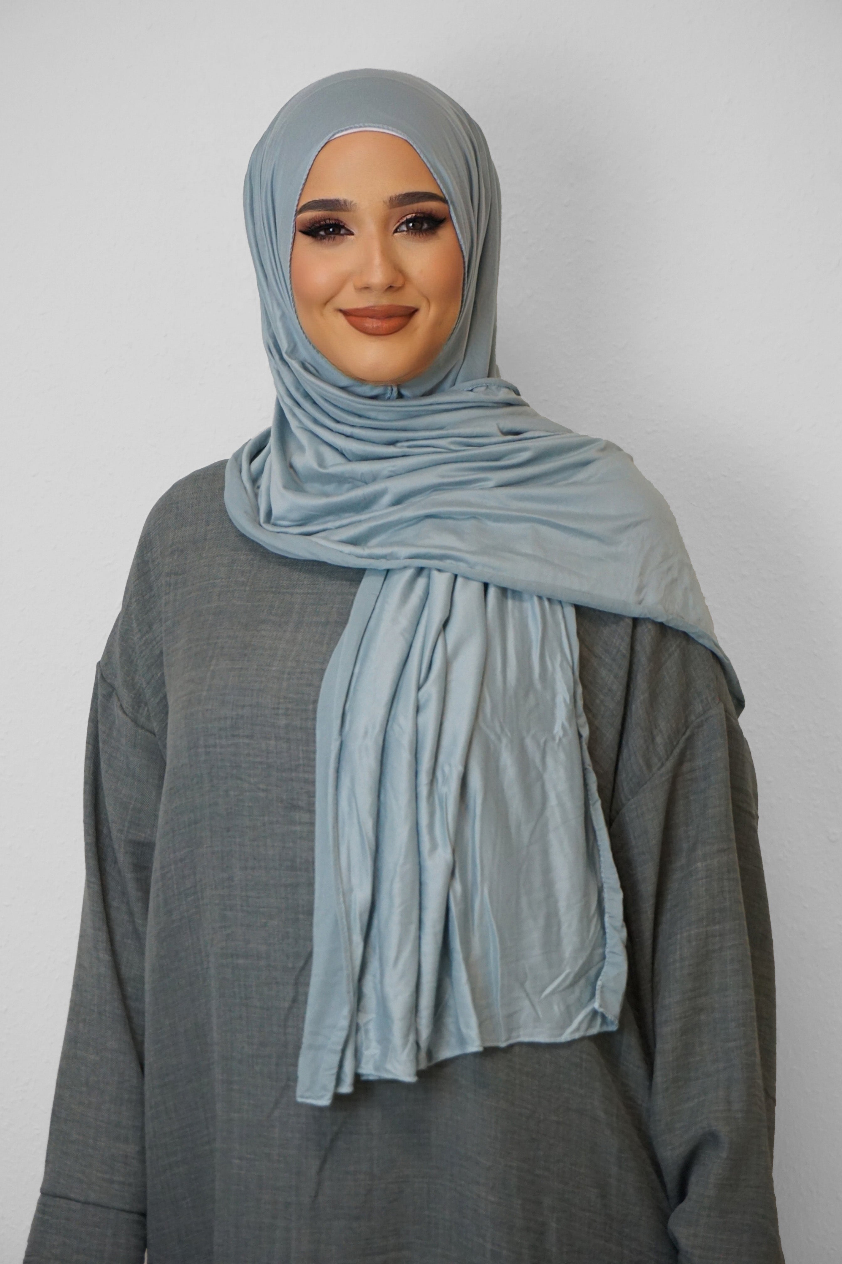 Jersey Hijab Fiza Hell-Anthrazit