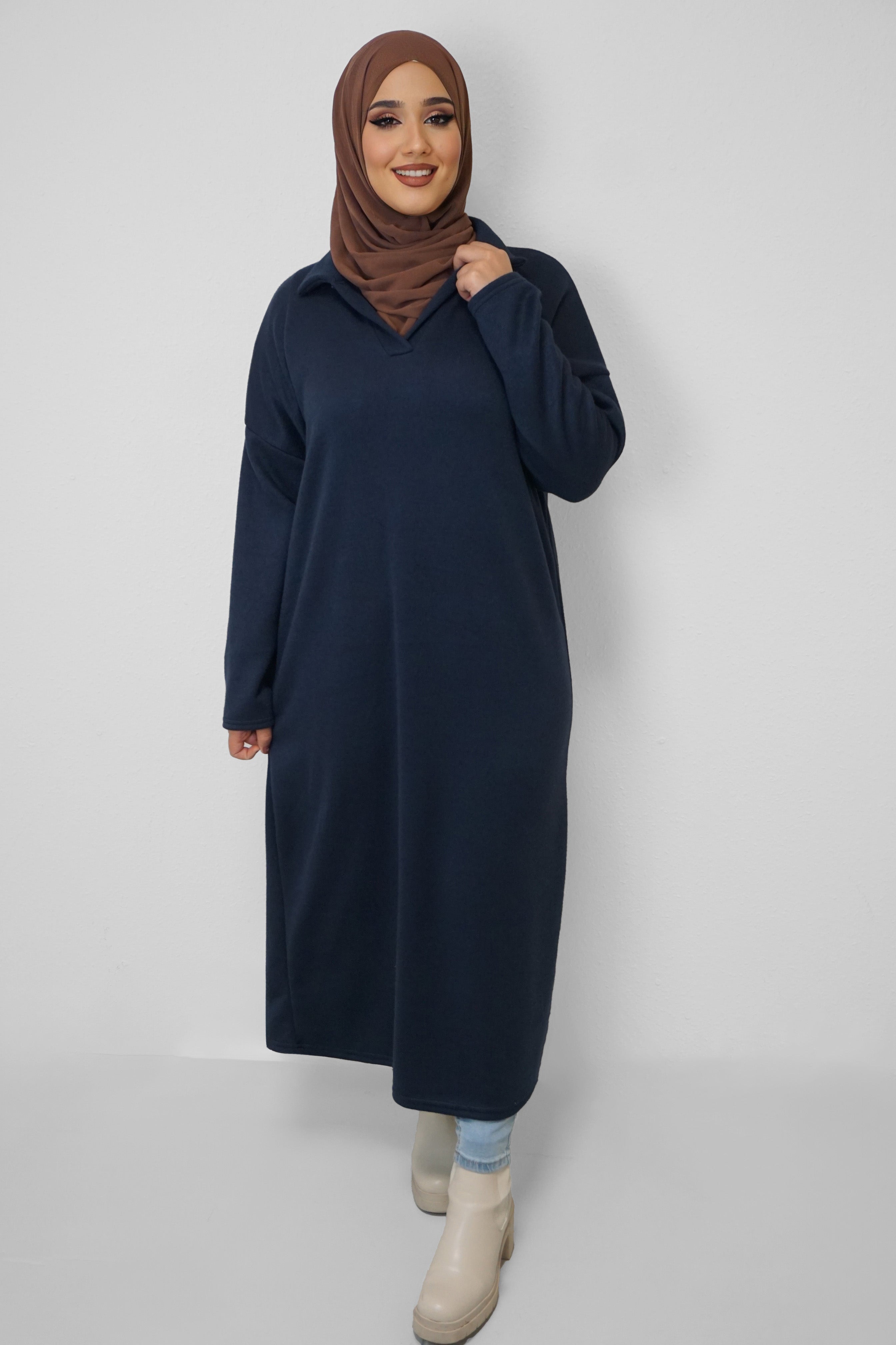 Maxi Strick-Kleid Dima Dunkelblau