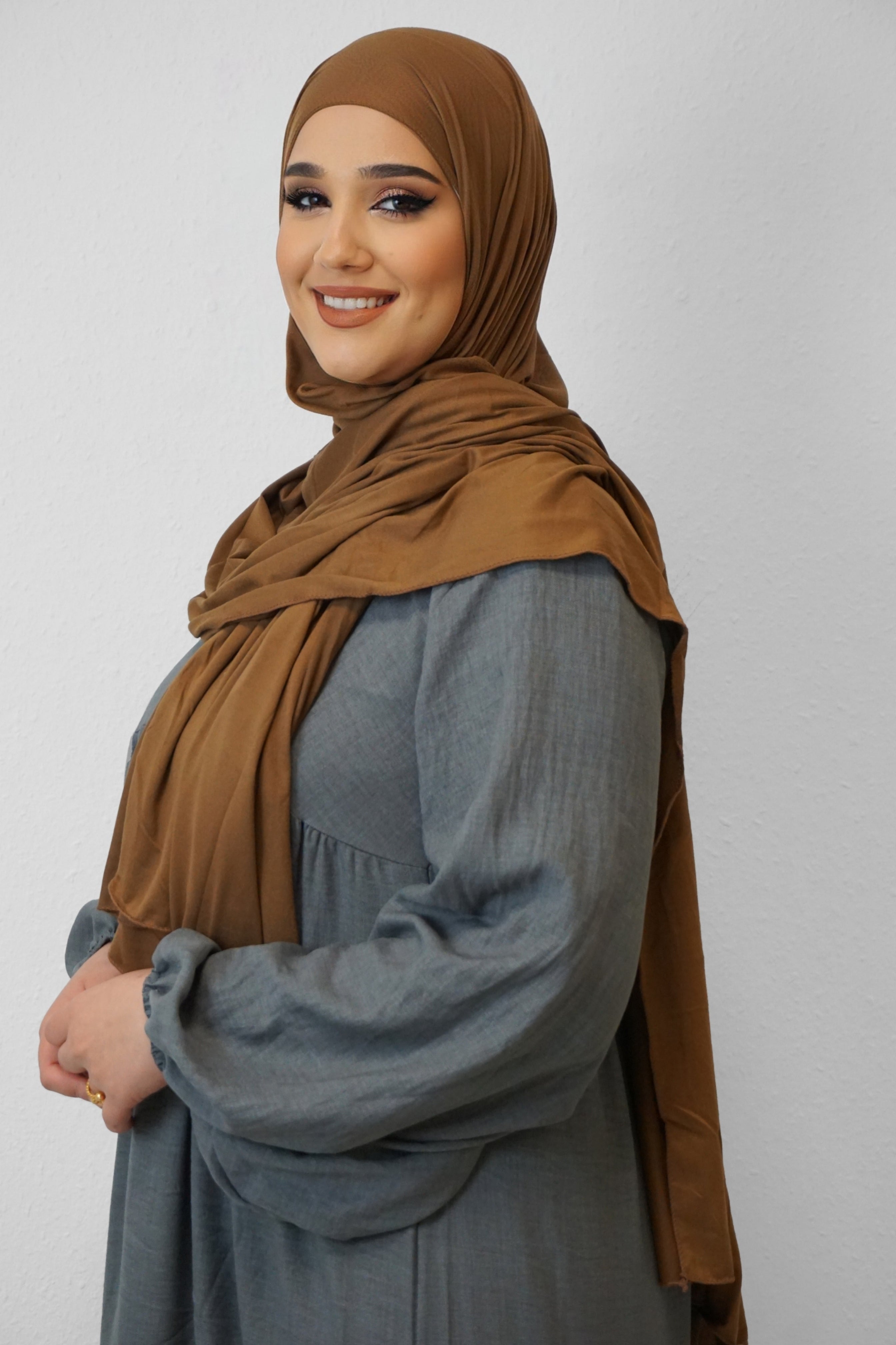 Jersey XL Hijab Braun