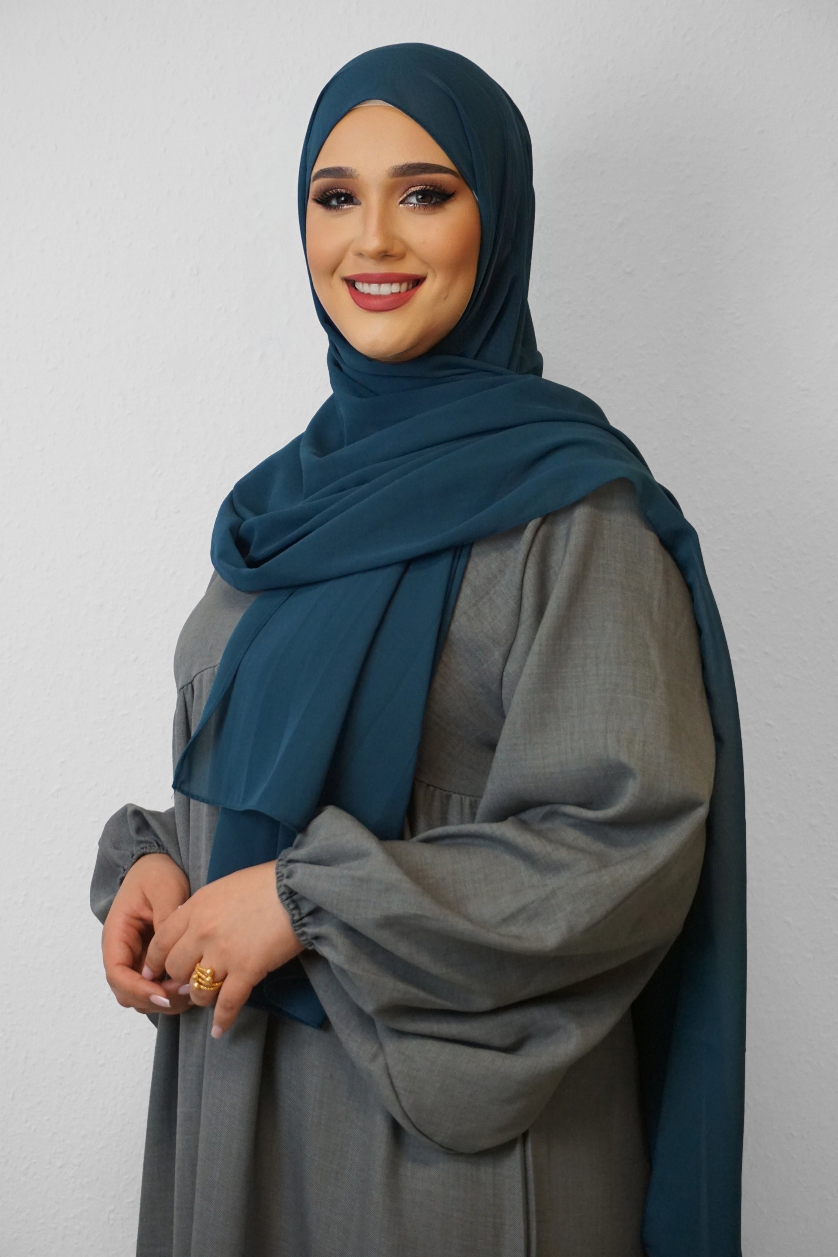 Chiffon XL Hijab Petrol