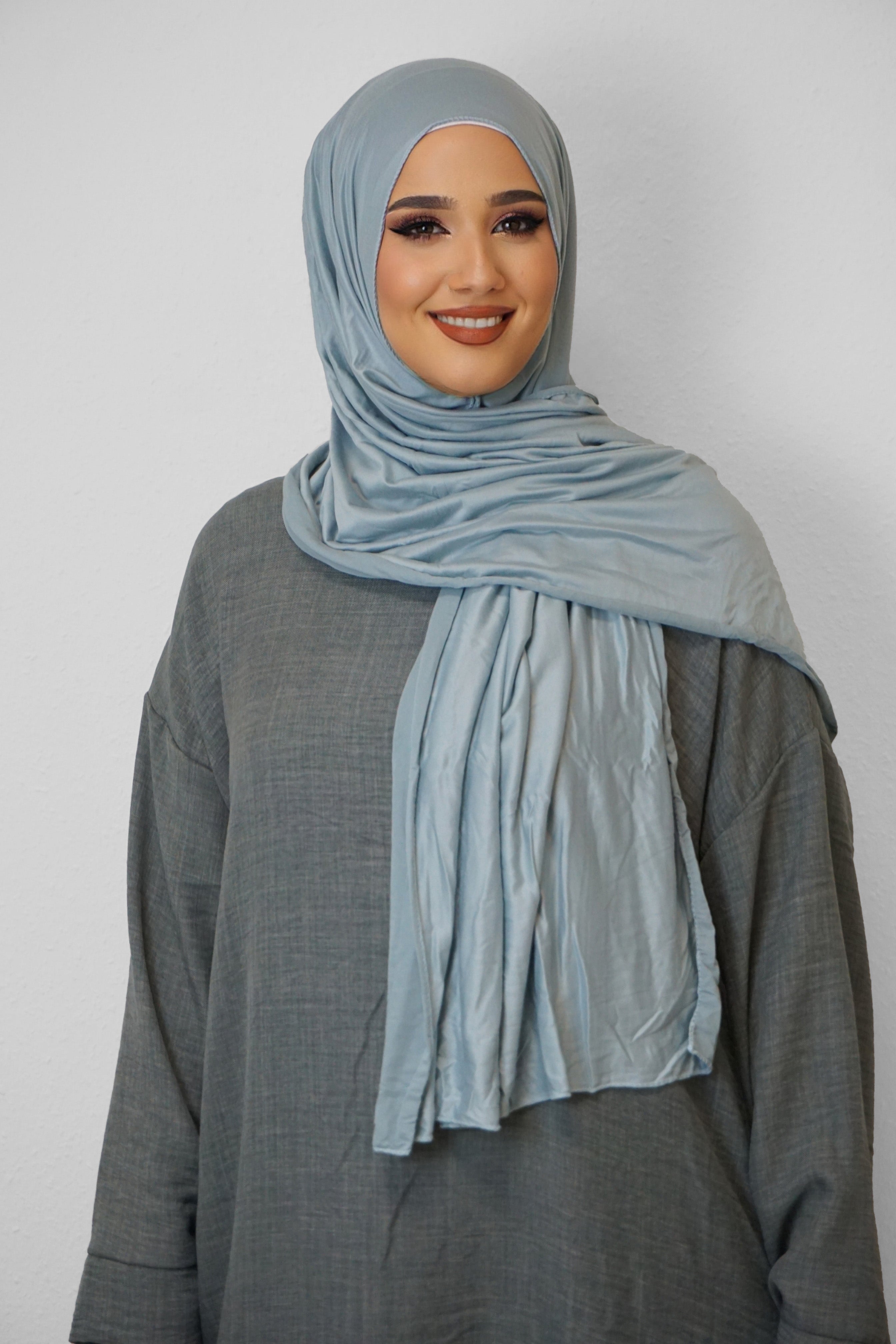 Jersey Hijab Fiza Hell-Anthrazit