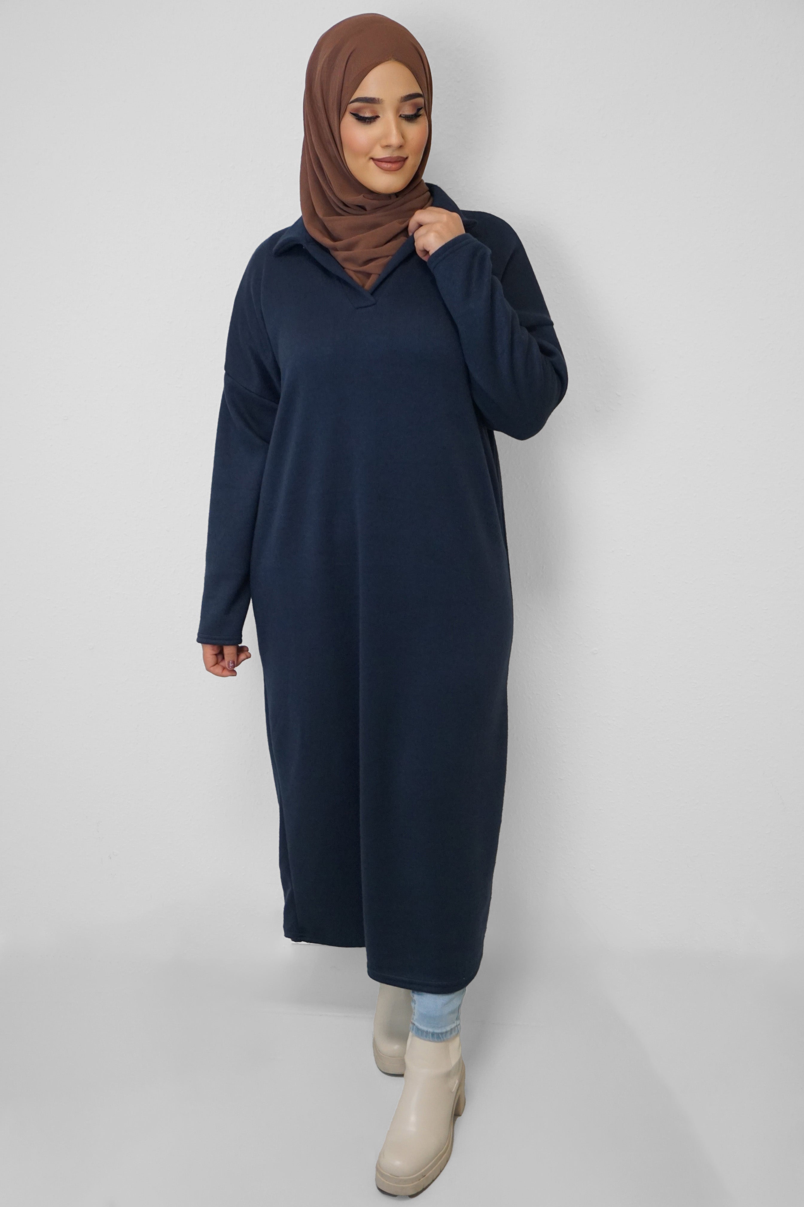 Maxi Strick-Kleid Dima Dunkelblau