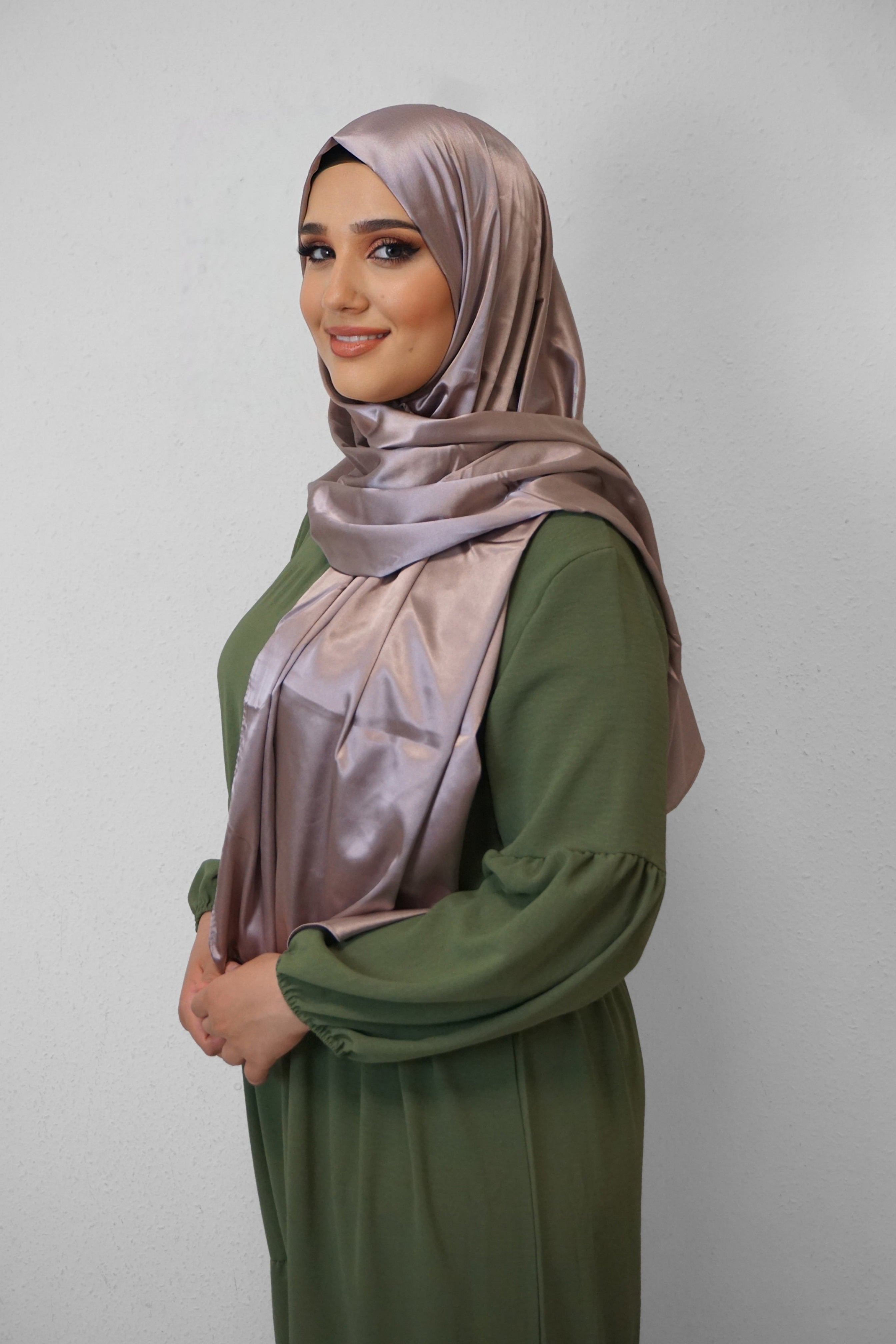 Satin Classic Hijab Darkblush