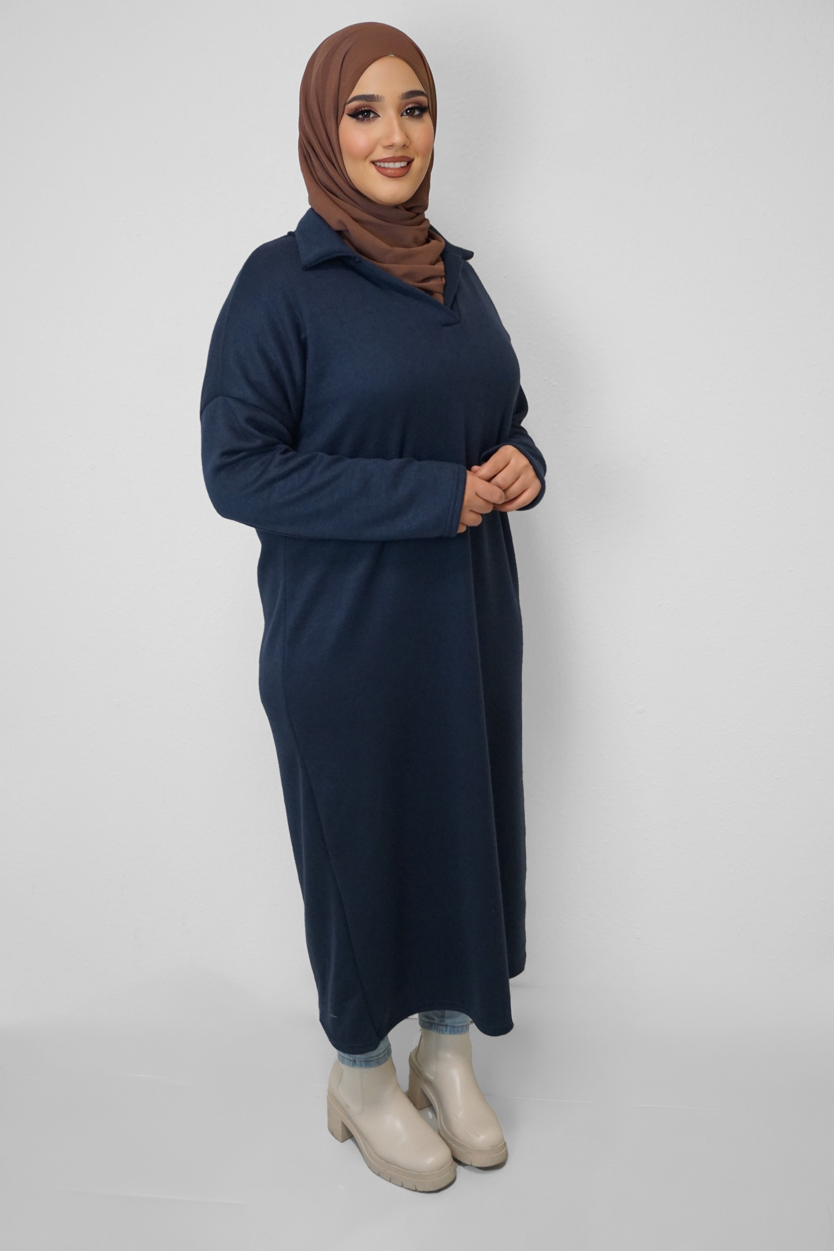 Maxi Strick-Kleid Dima Dunkelblau