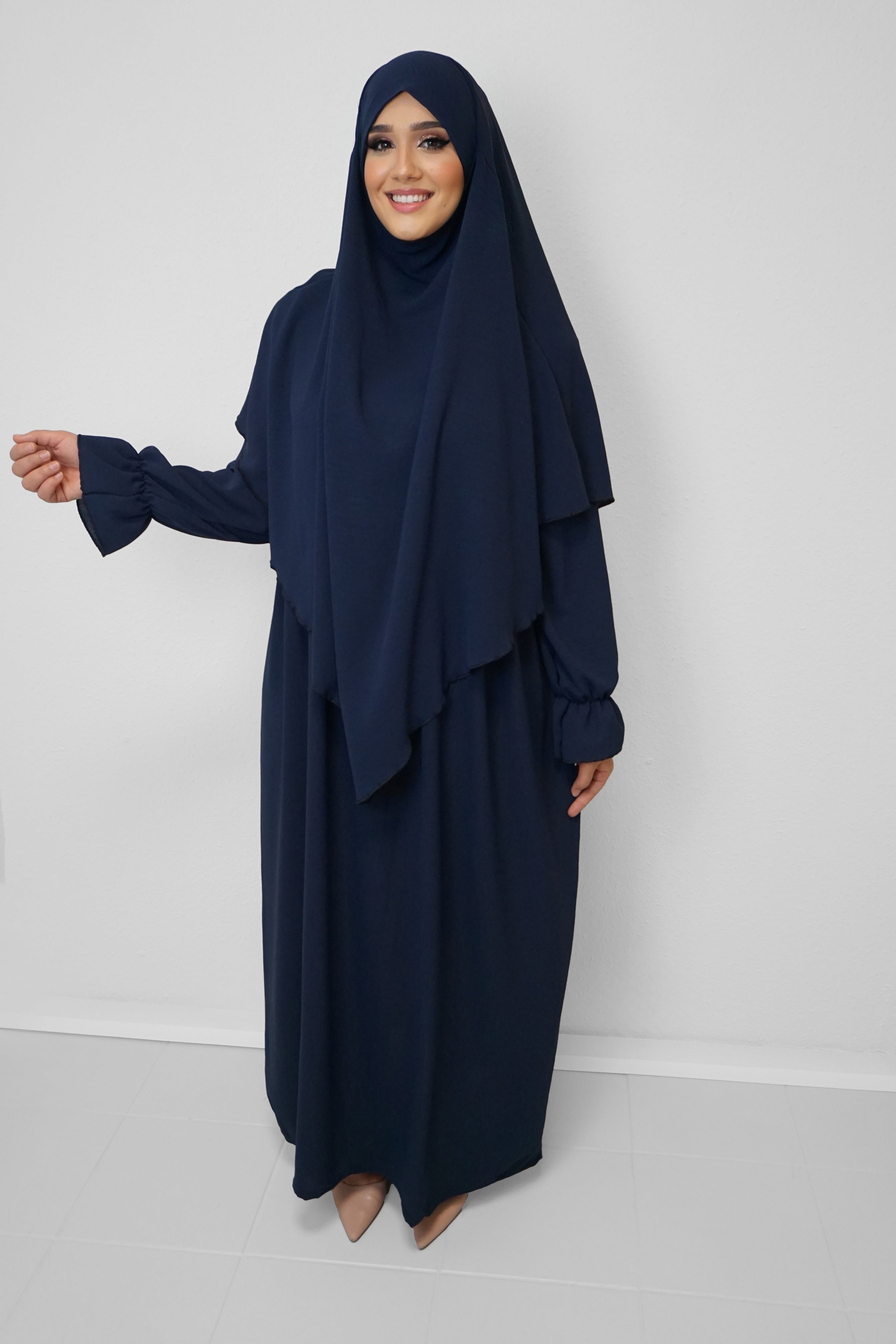 Jazz Khimar-Abaya Dunkelblau