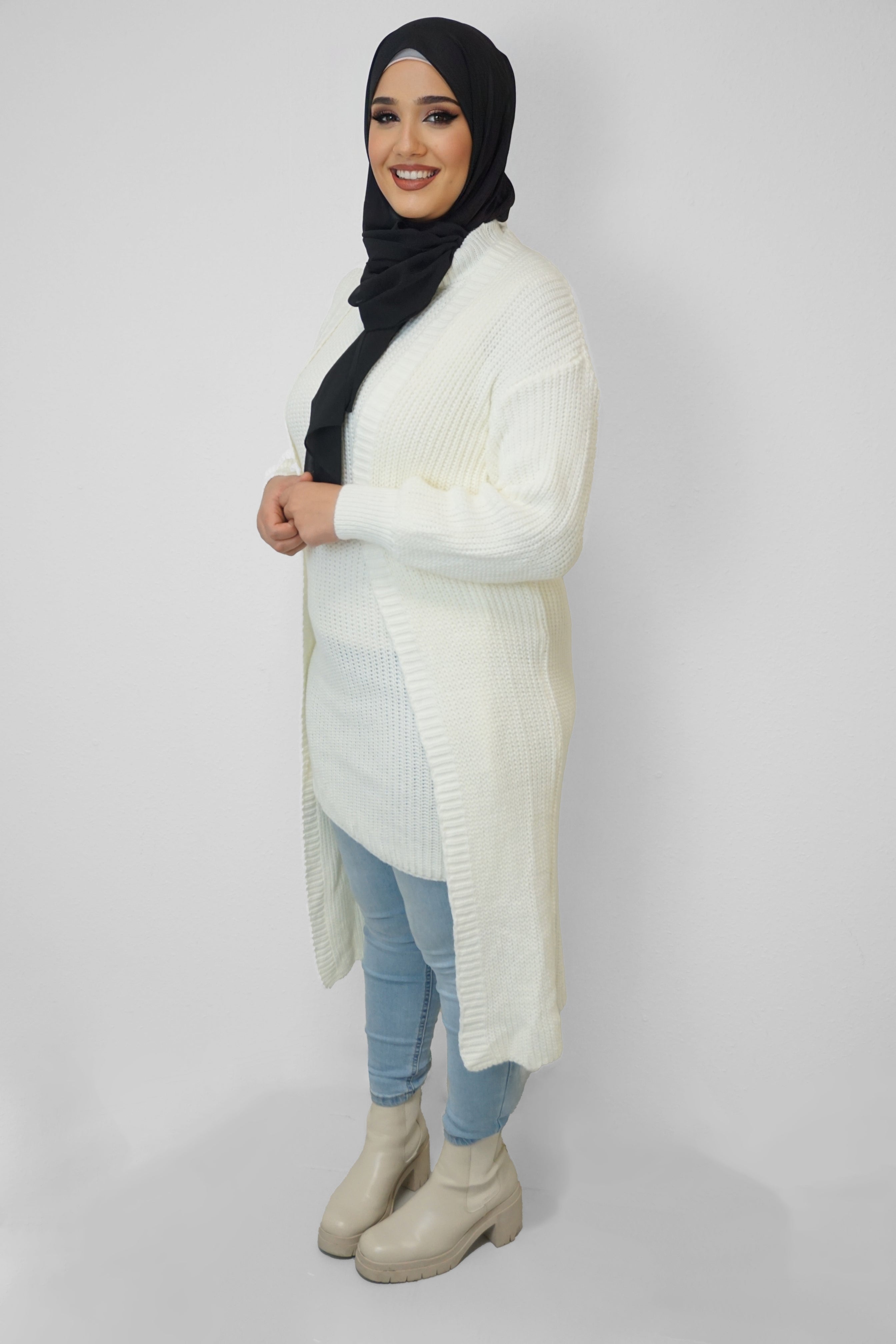 Zwei-Teiler Kleid Zahro Weiss