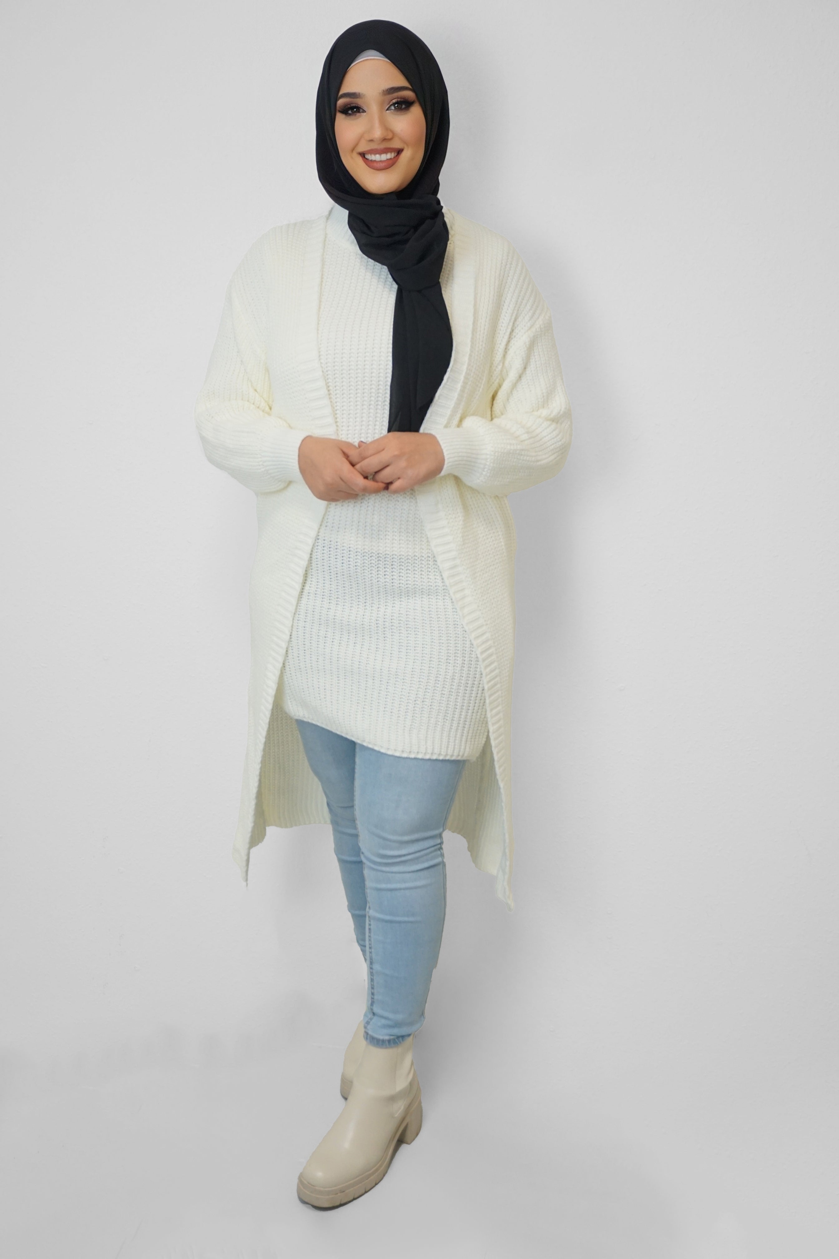 Zwei-Teiler Kleid Zahro Weiss