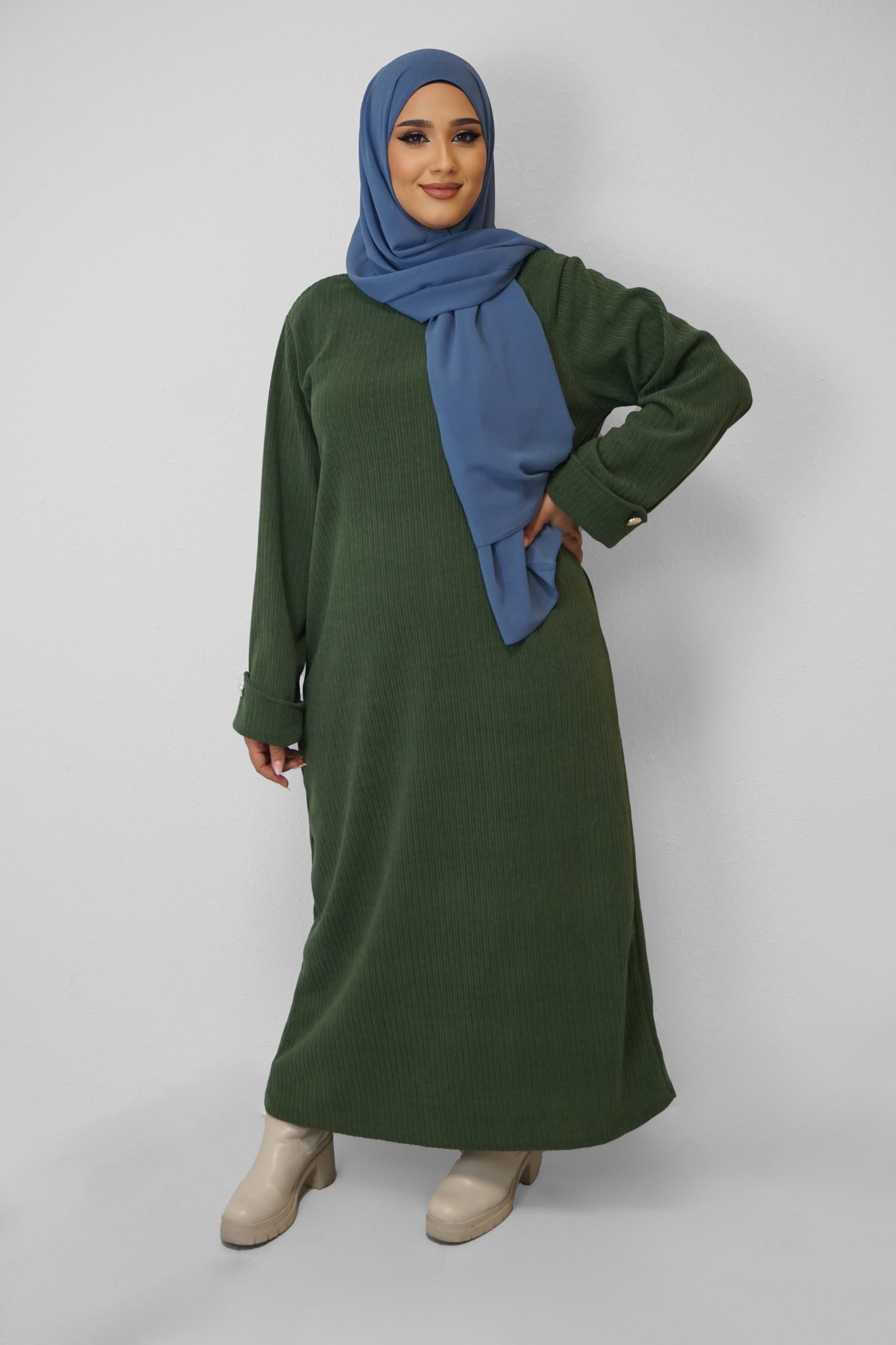 Cord Kleid Nada Oliv