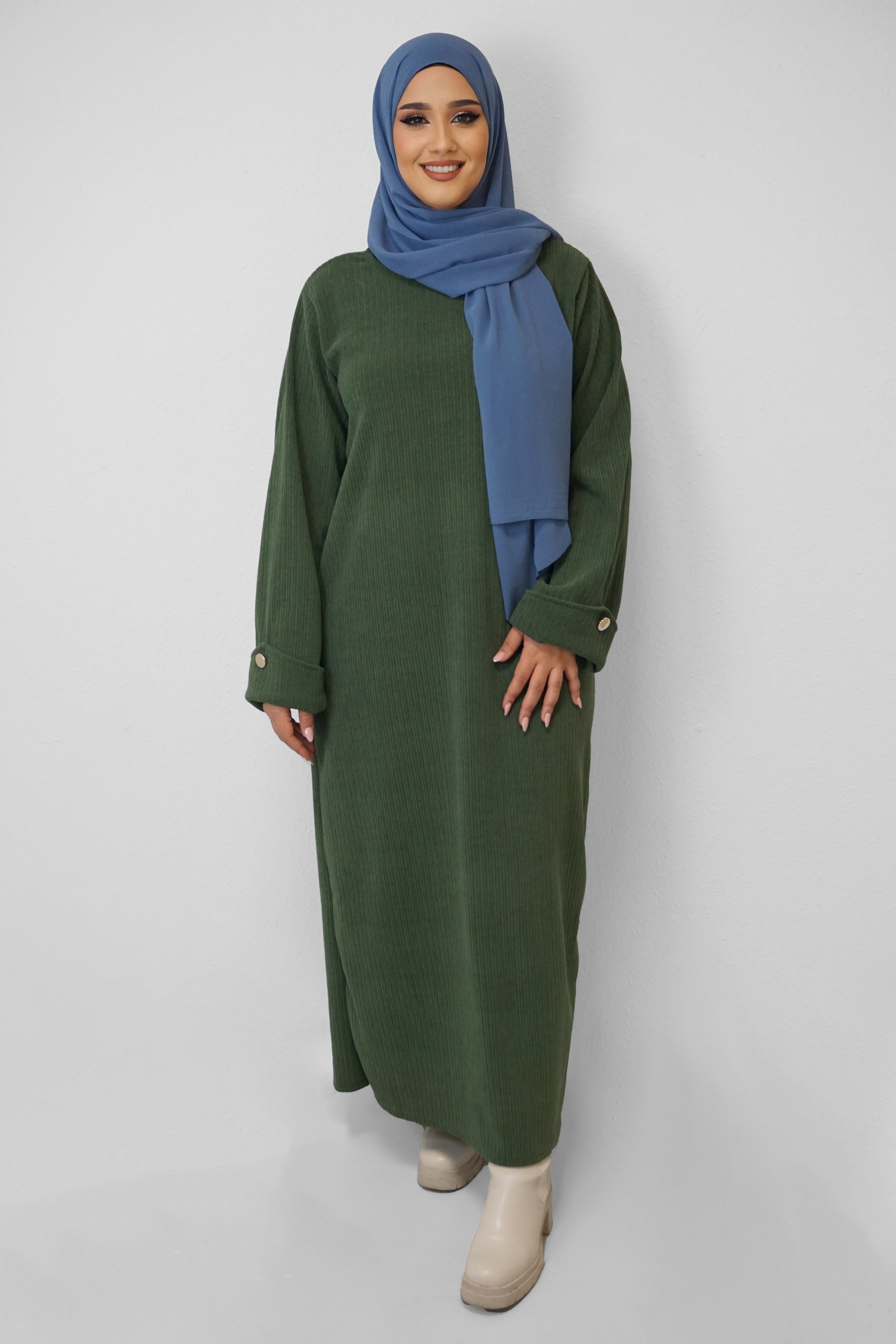 Cord Kleid Nada Oliv