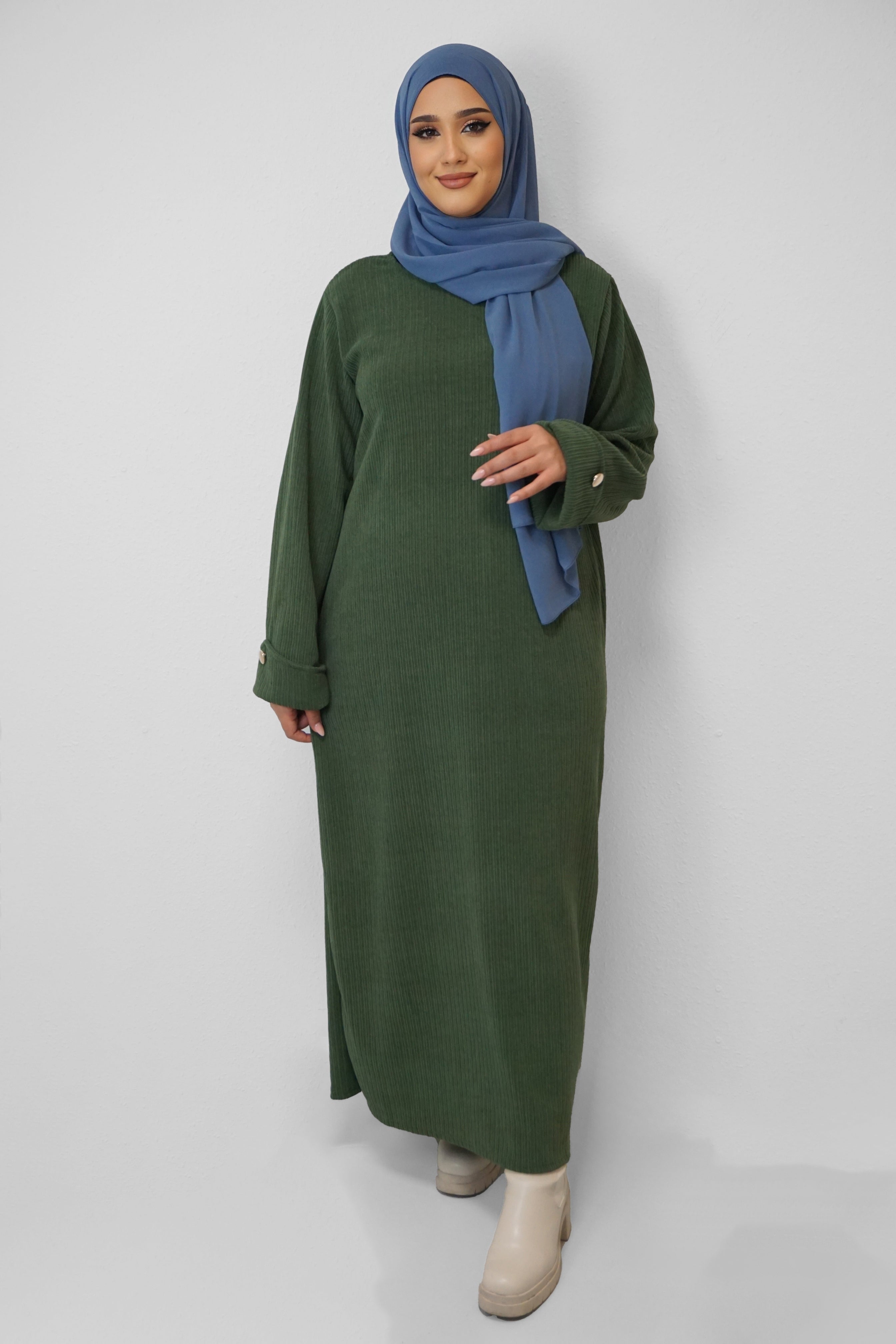 Cord Kleid Nada Oliv