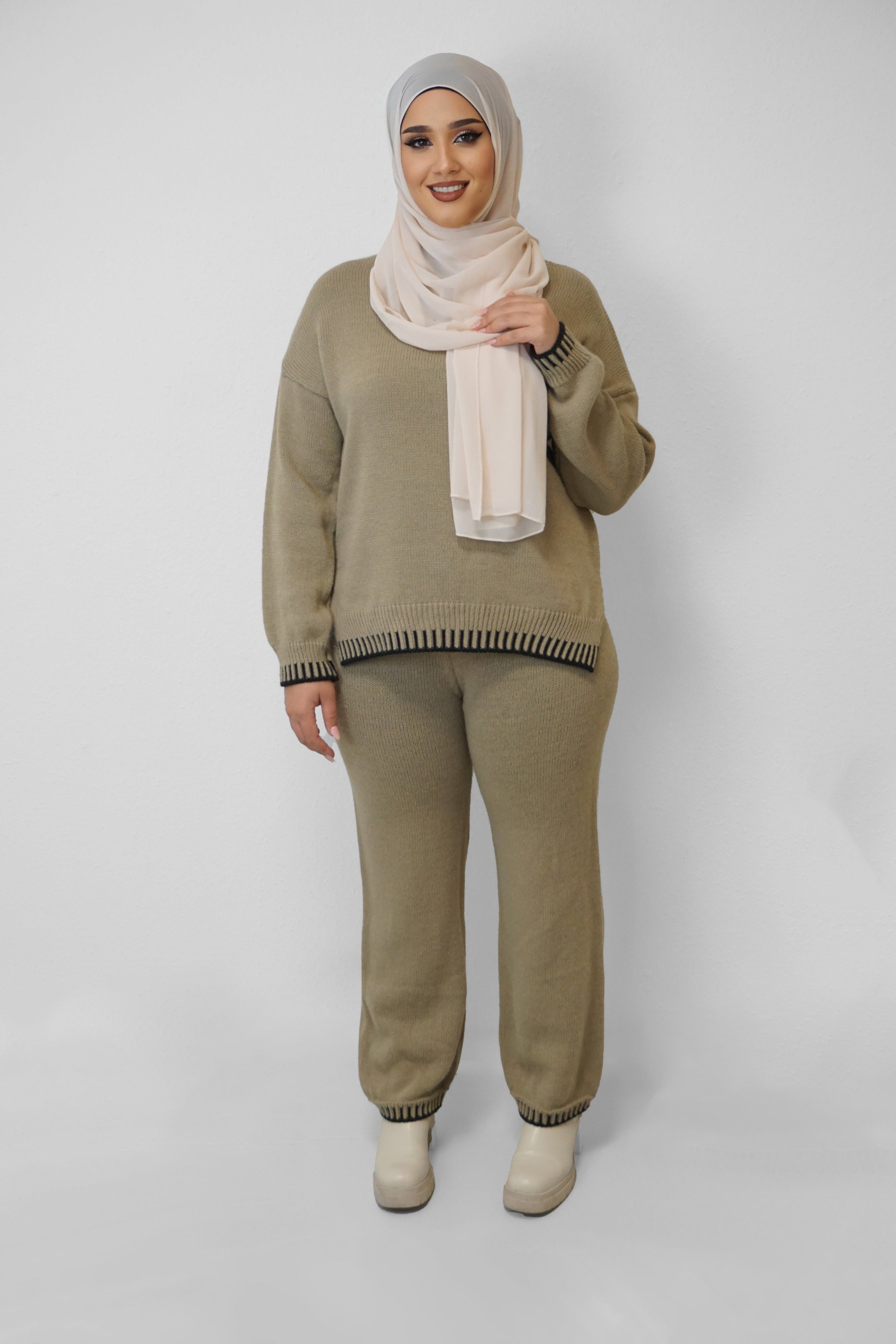 Strick Zwei-Teiler Hazar Taupe